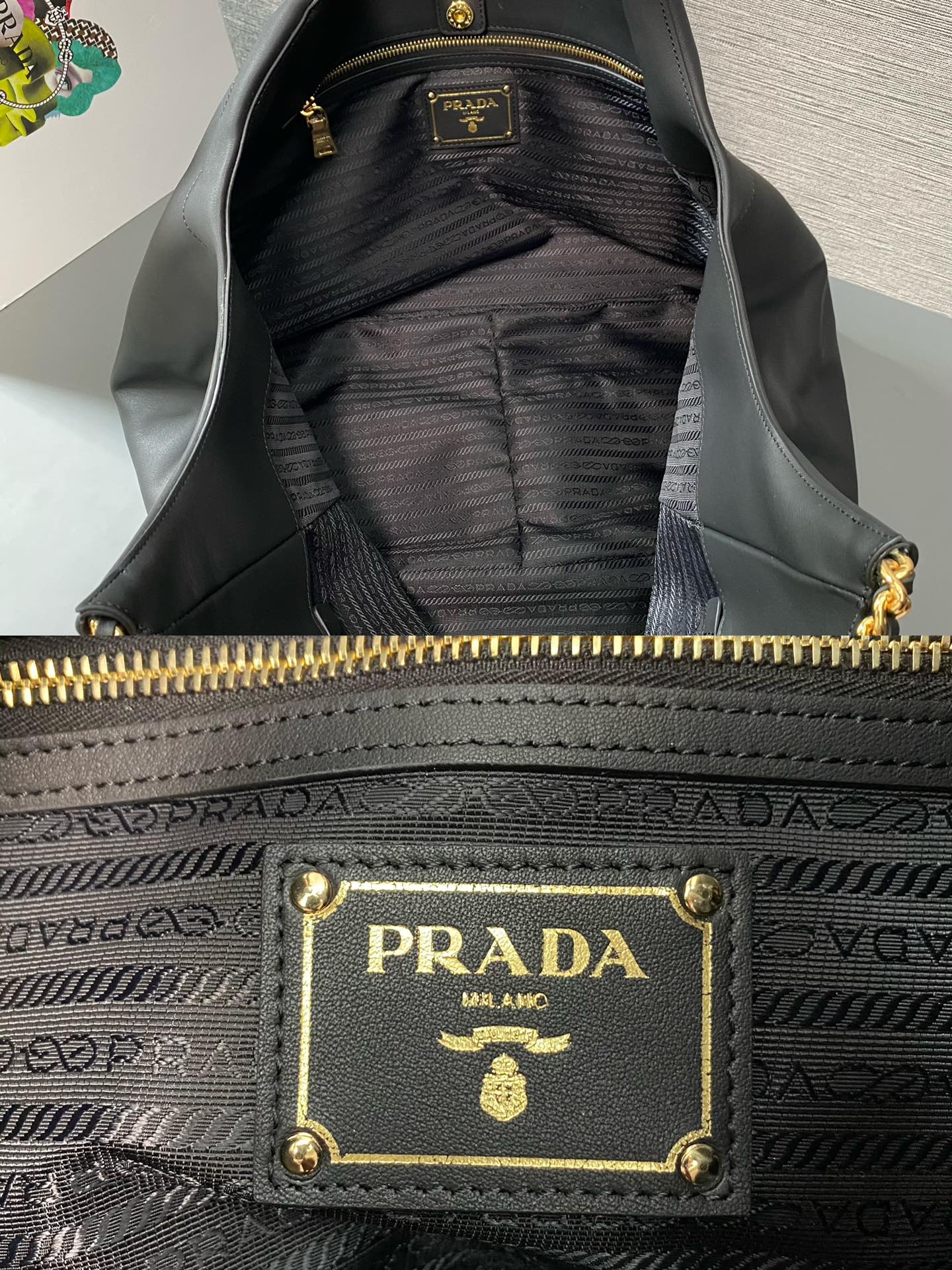 Pra*a vintage 1ba638 tote-39*29*1cm