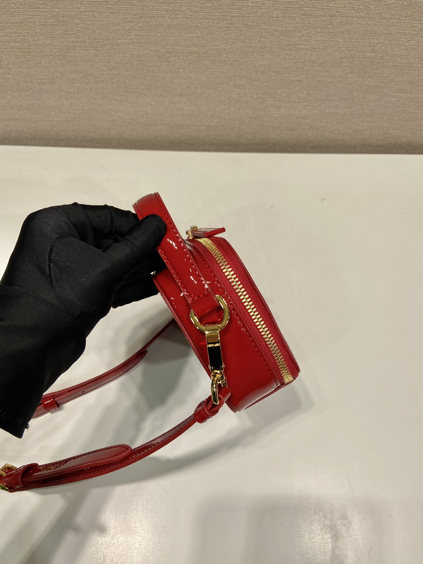 Pra*a patent 1bh206 bag-17.5*10.5*4.5cm