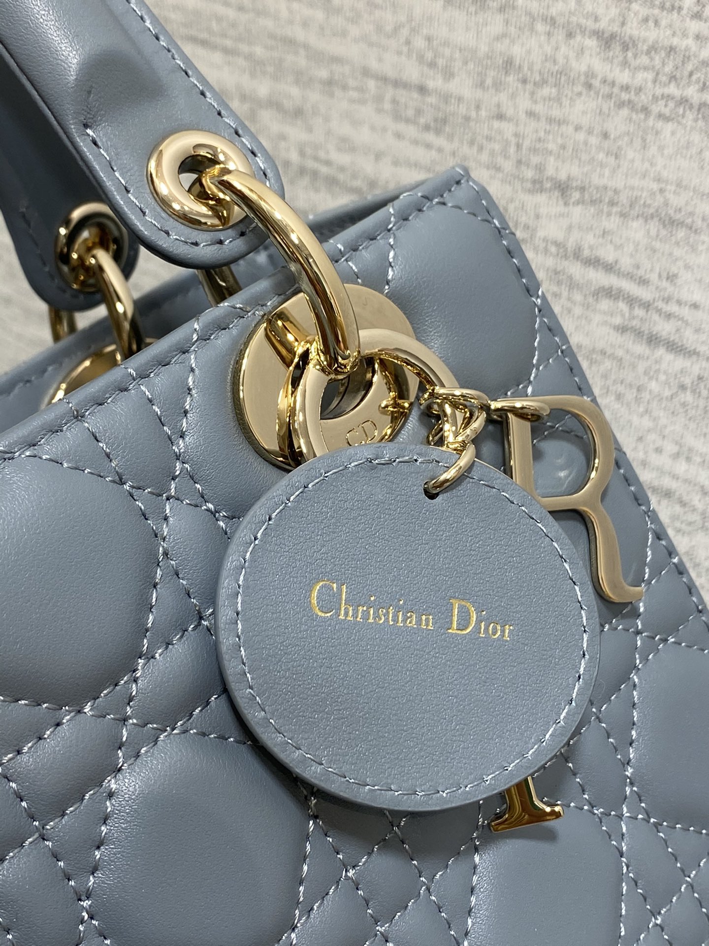 lady D*or bag-gold hardware-20*16.5*8cm