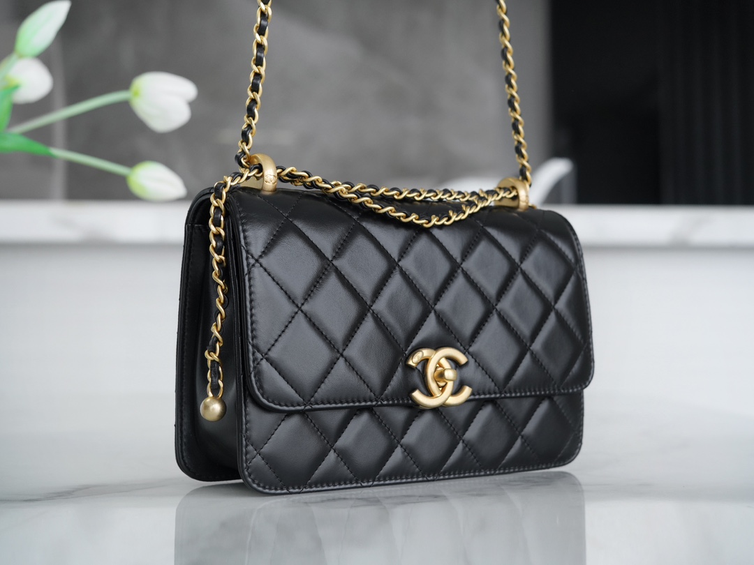 Ch@nel Flap Bag-14.5*22*8CM