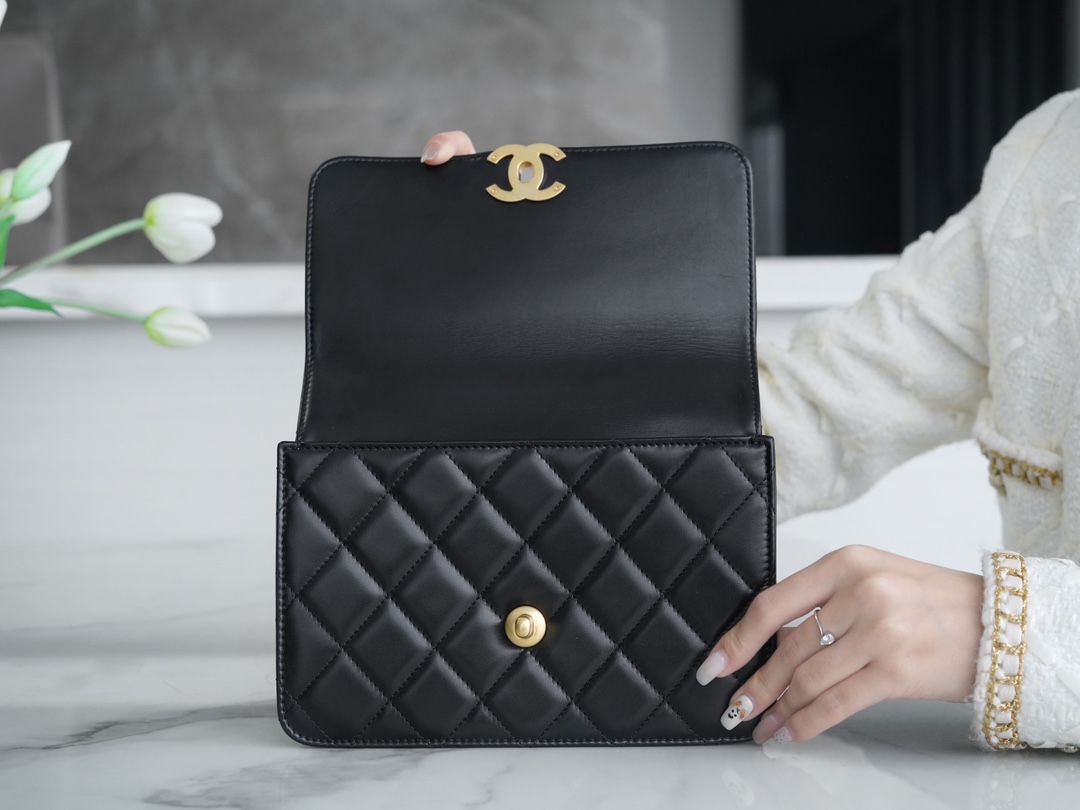 Ch@nel Flap Bag-14.5*22*8CM