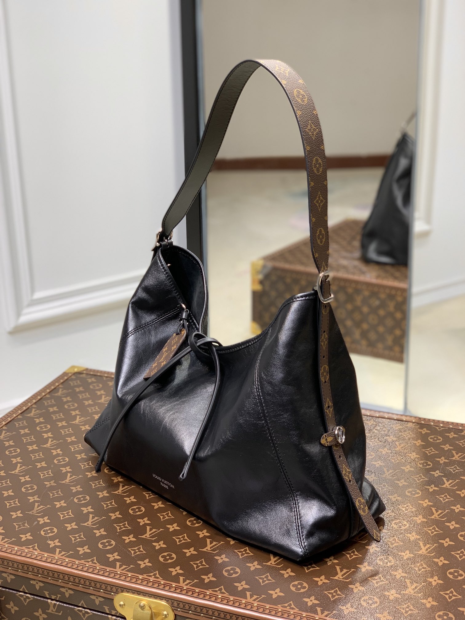 l0*is V*t0n carryall dark bag-m25143-39*30*15cm