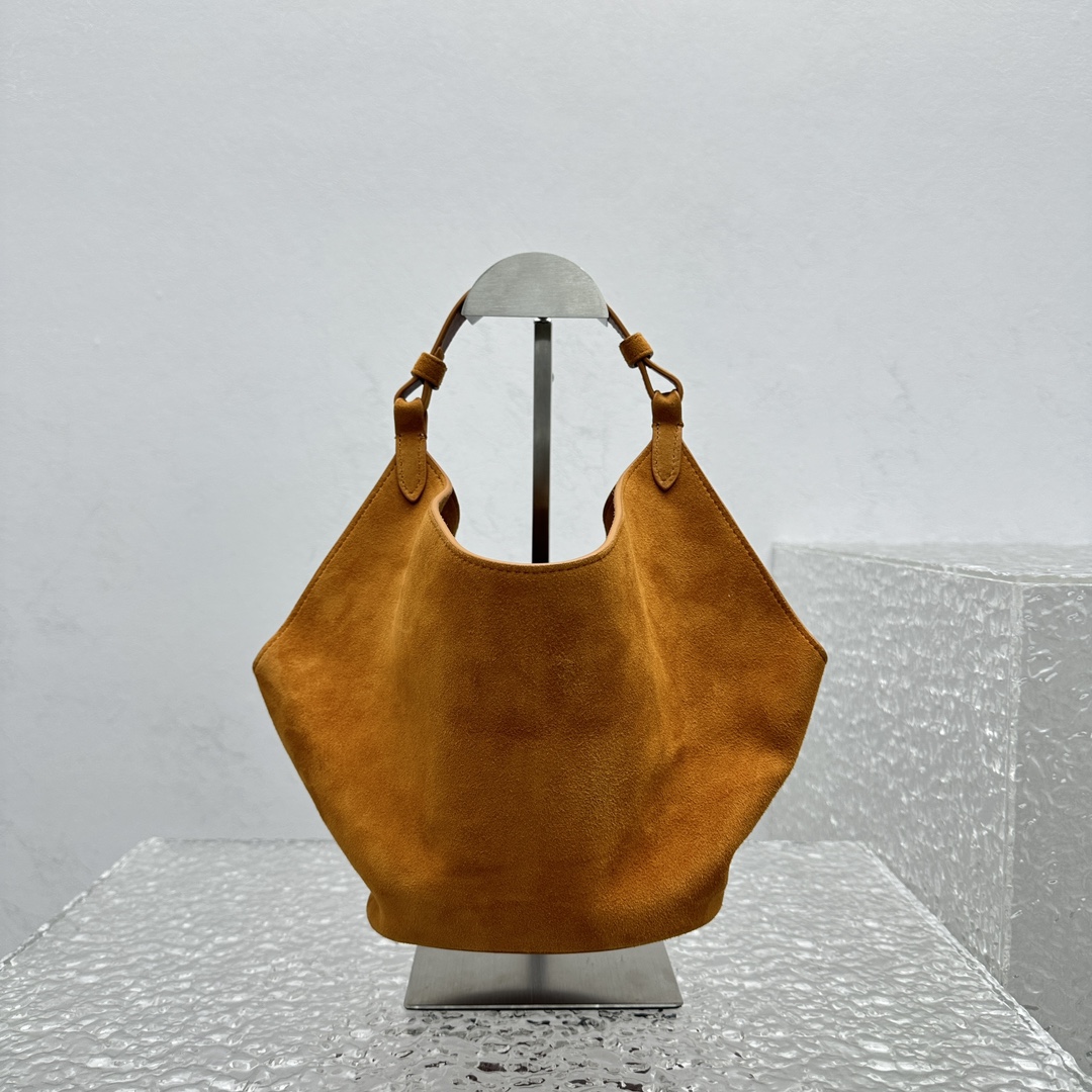 Khaki Lotus Mini Matte Handbag-16*16*15CM