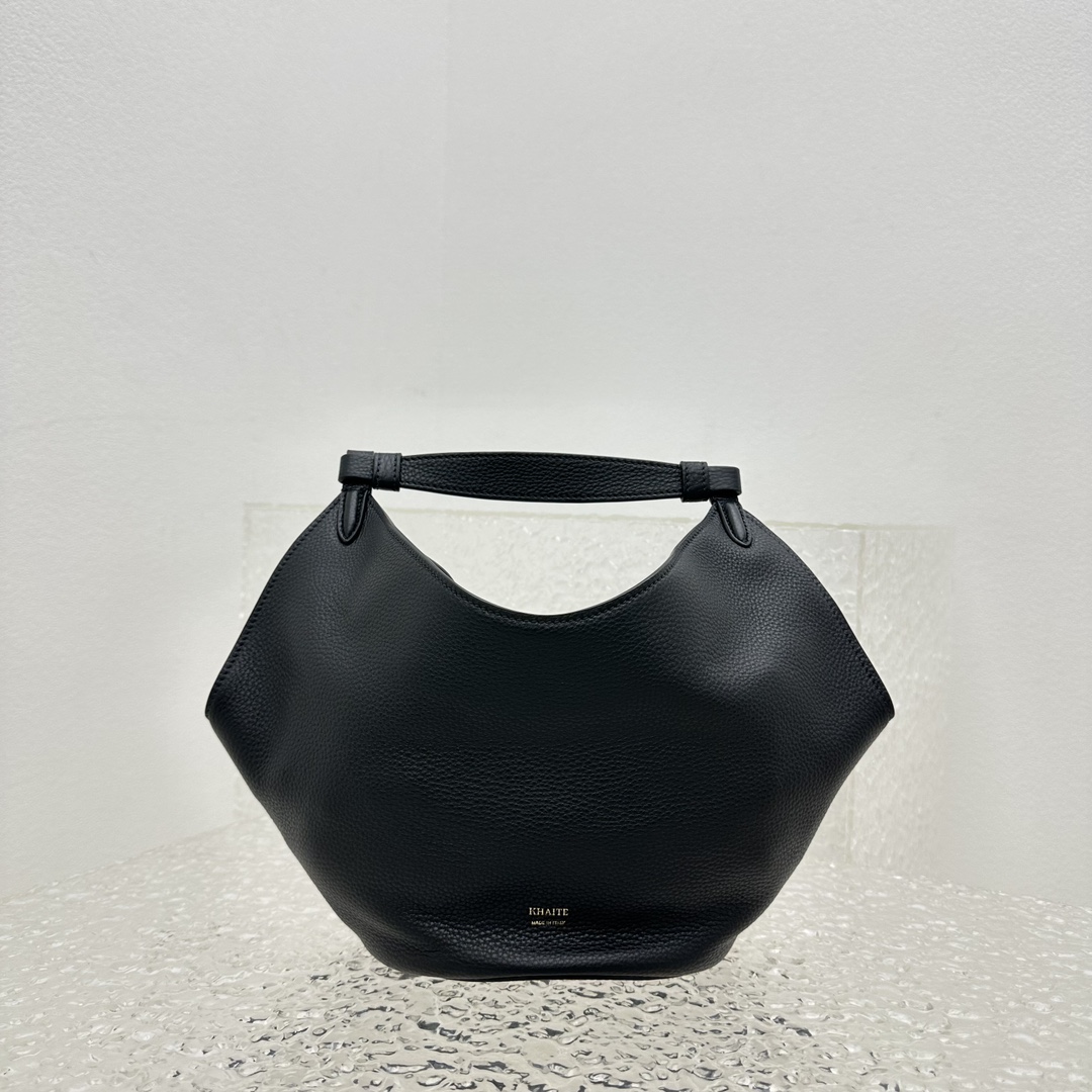 Khaki Lotus Mini Matte Handbag-16*16*15CM