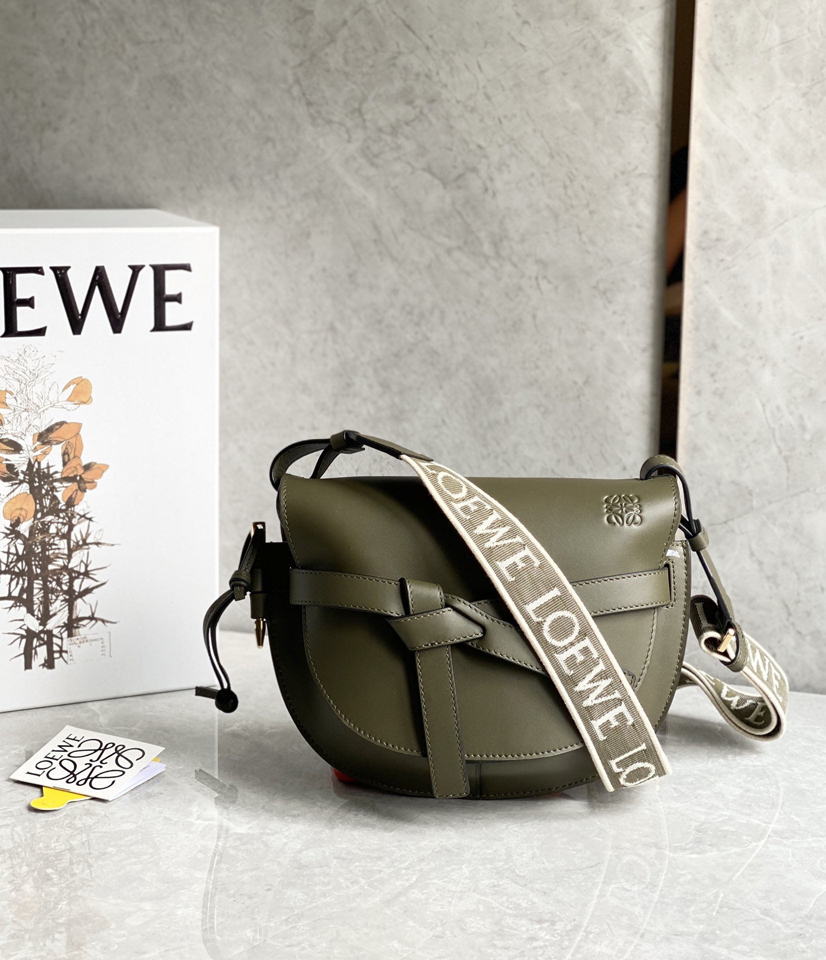 L0ew* puzzle gatedual bag-25*19*11.5cm