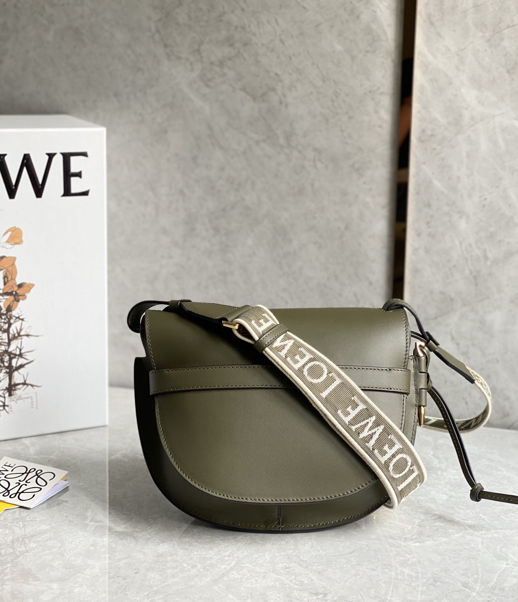 L0ew* puzzle gatedual bag-25*19*11.5cm