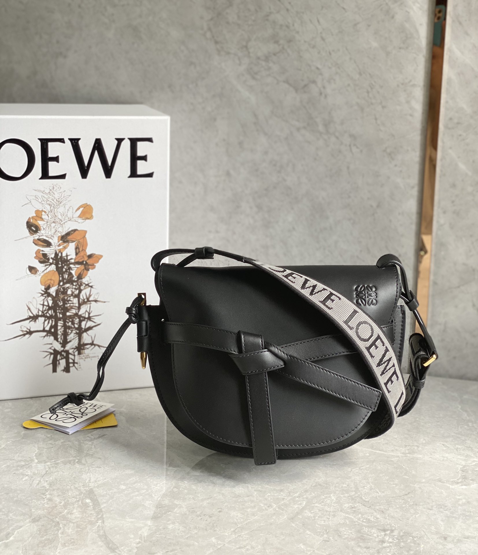 L0ew* puzzle gatedual bag-25*19*11.5cm