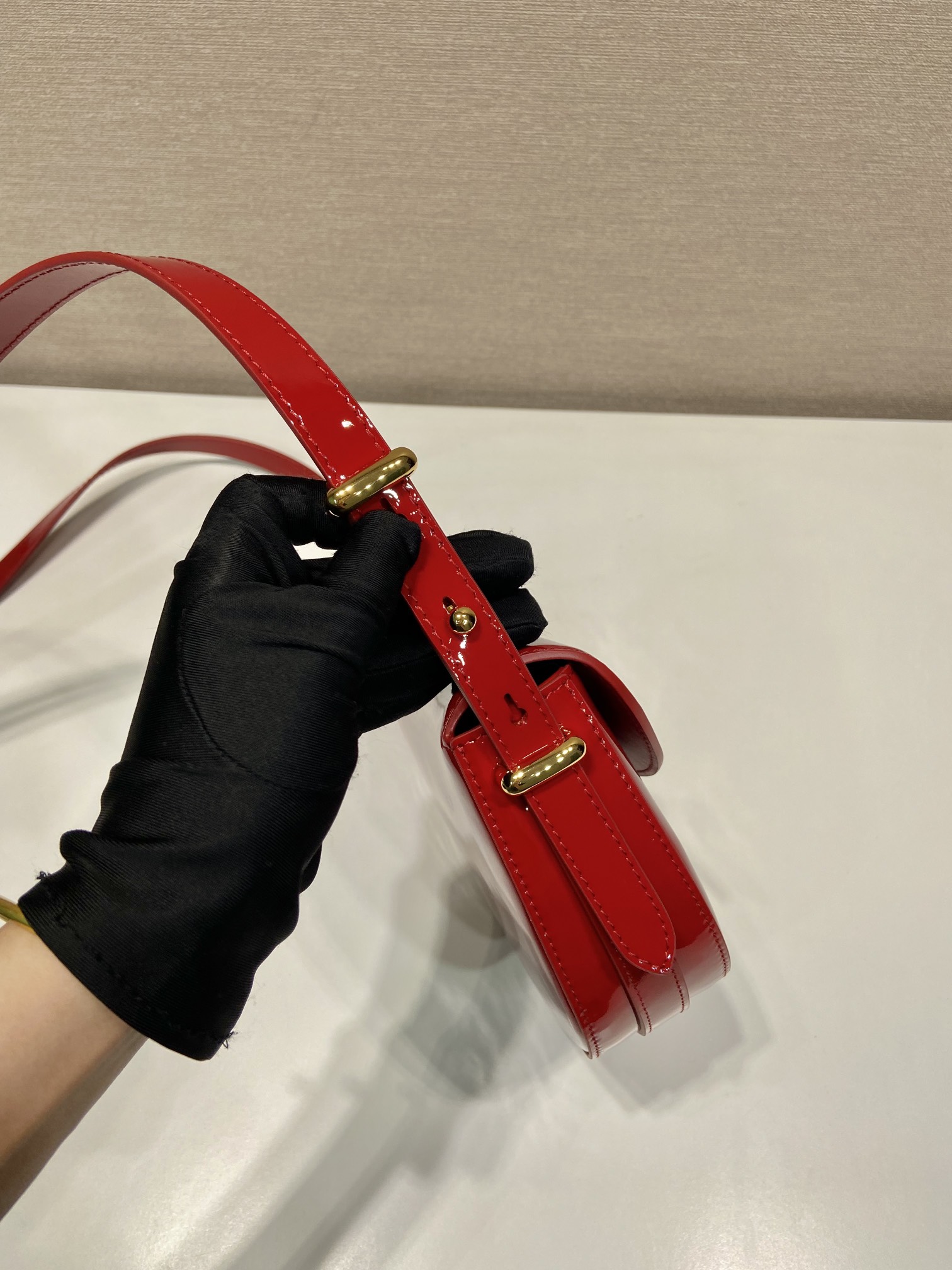 Pra*a 1ba349 saddle bag-21*17*6cm