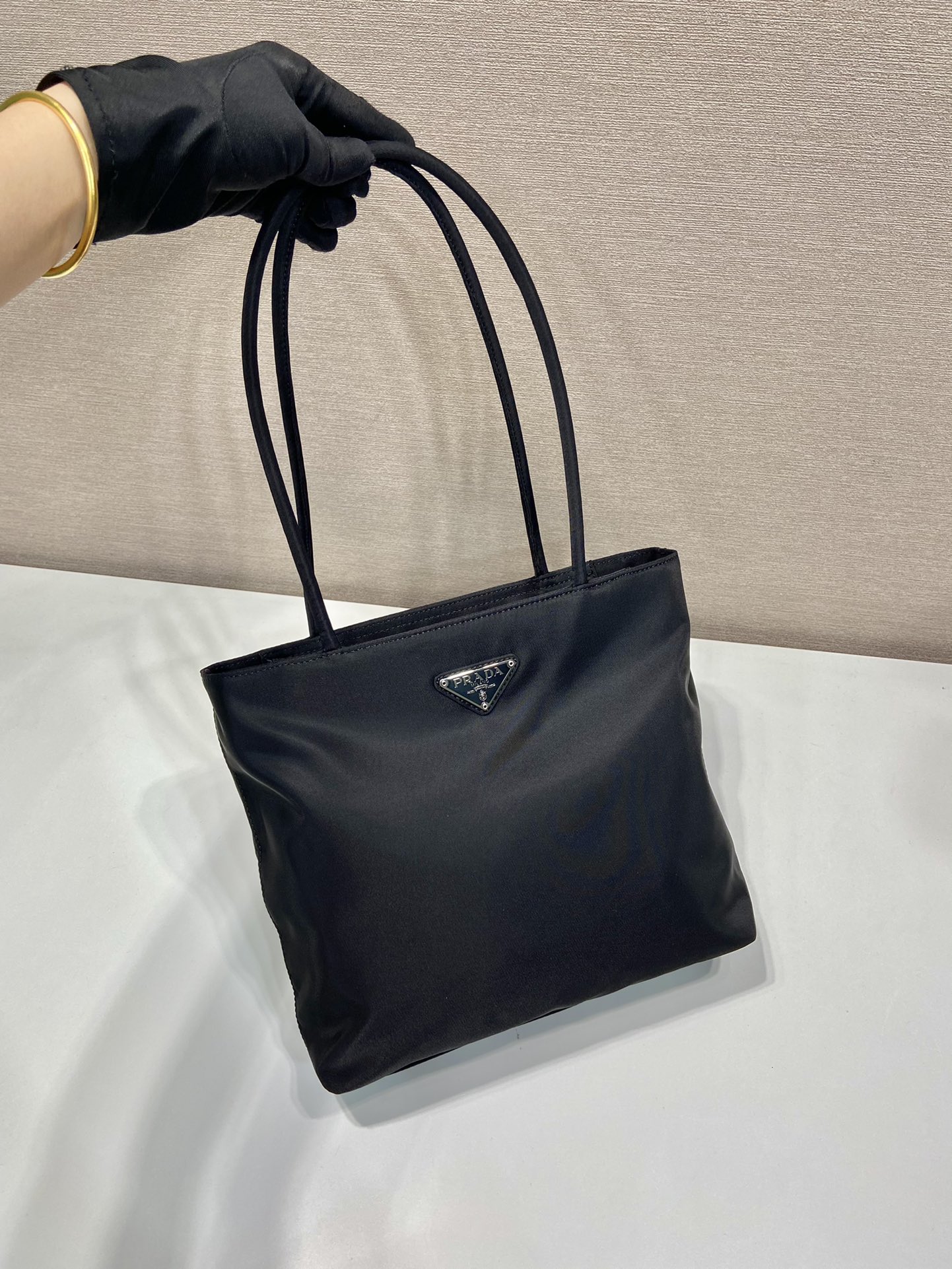 Pra*a nylon b6247 tote bag-25*24*7cm