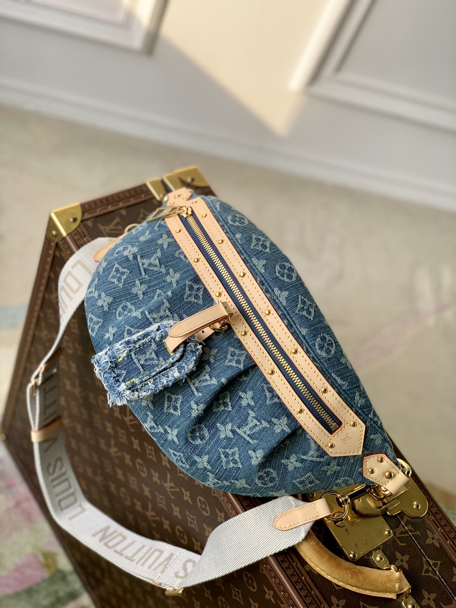 l0*is V*t0n bum bag-m46837-38×16×7.5cm