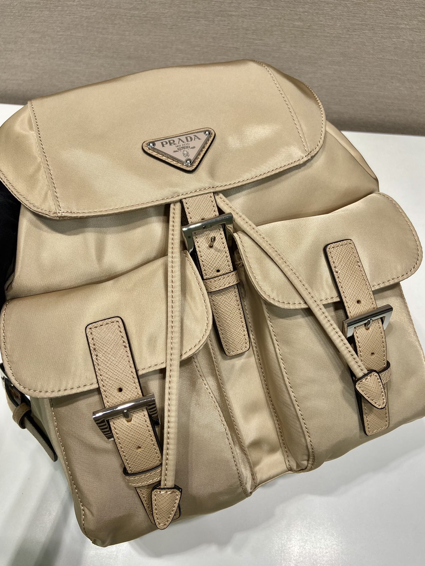 Pra*a re-nylon 1bz677 backpack-12*23.5*28cm