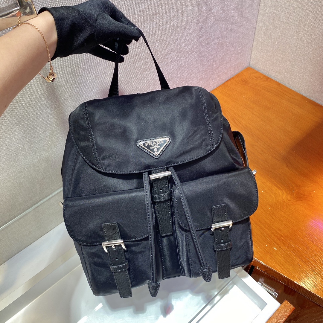 Pra*a re-nylon 1bz677 backpack-12*23.5*28cm