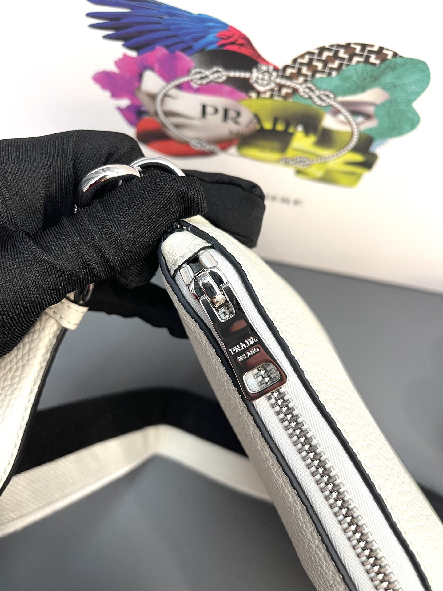 Pra*a 1bh050 double-strap backpack bag-30*19.5cm