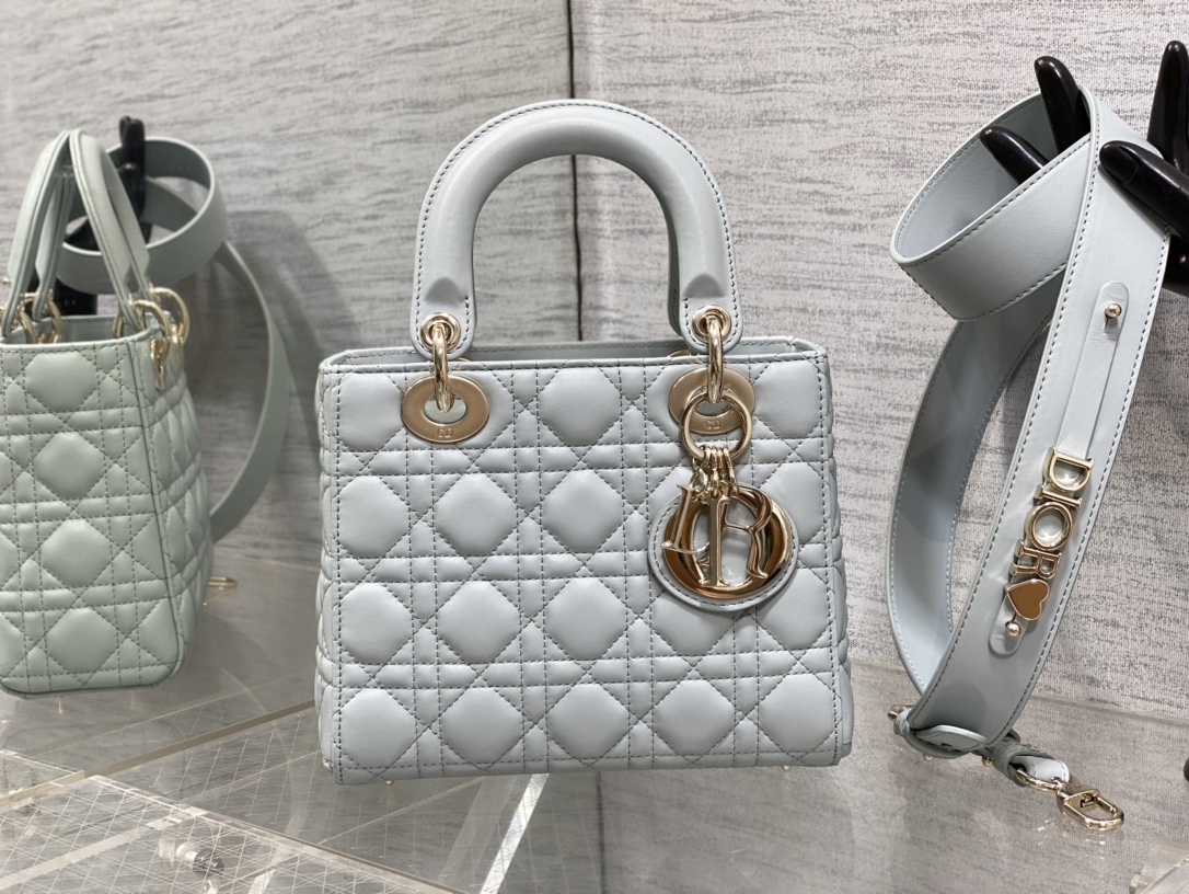 lady D*or bag-gold hardware-20*16.5*8cm