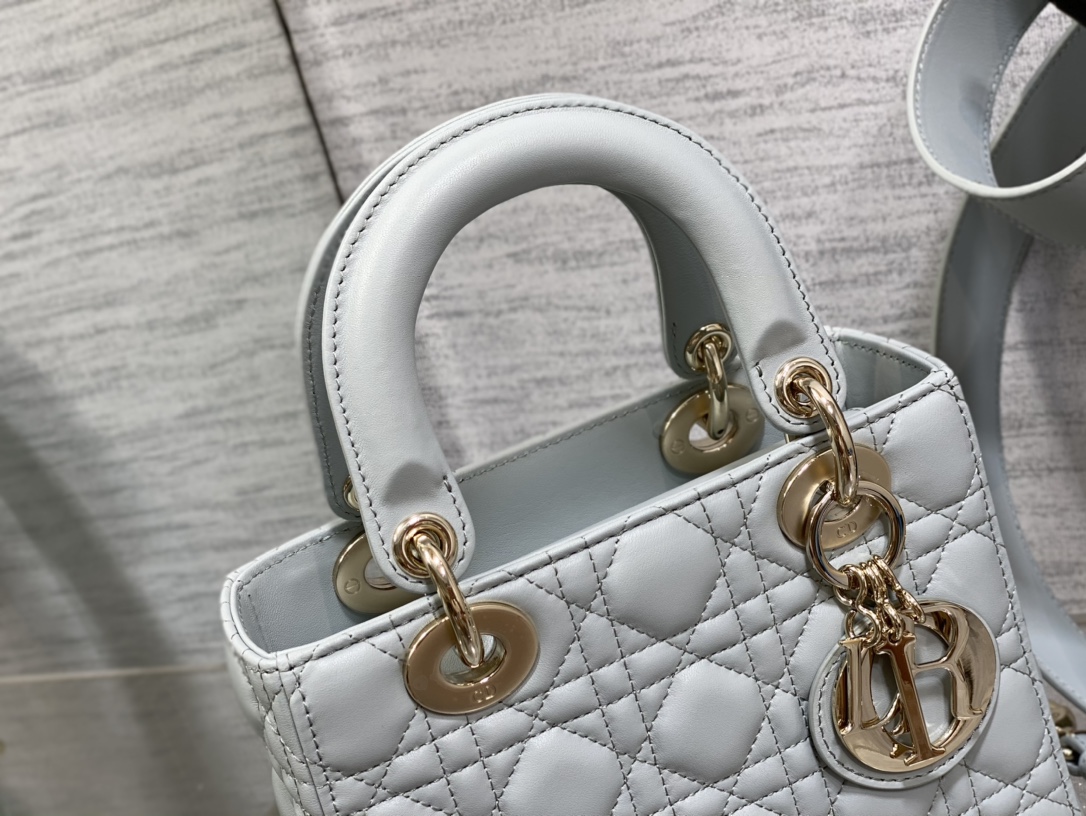 lady D*or bag-gold hardware-20*16.5*8cm