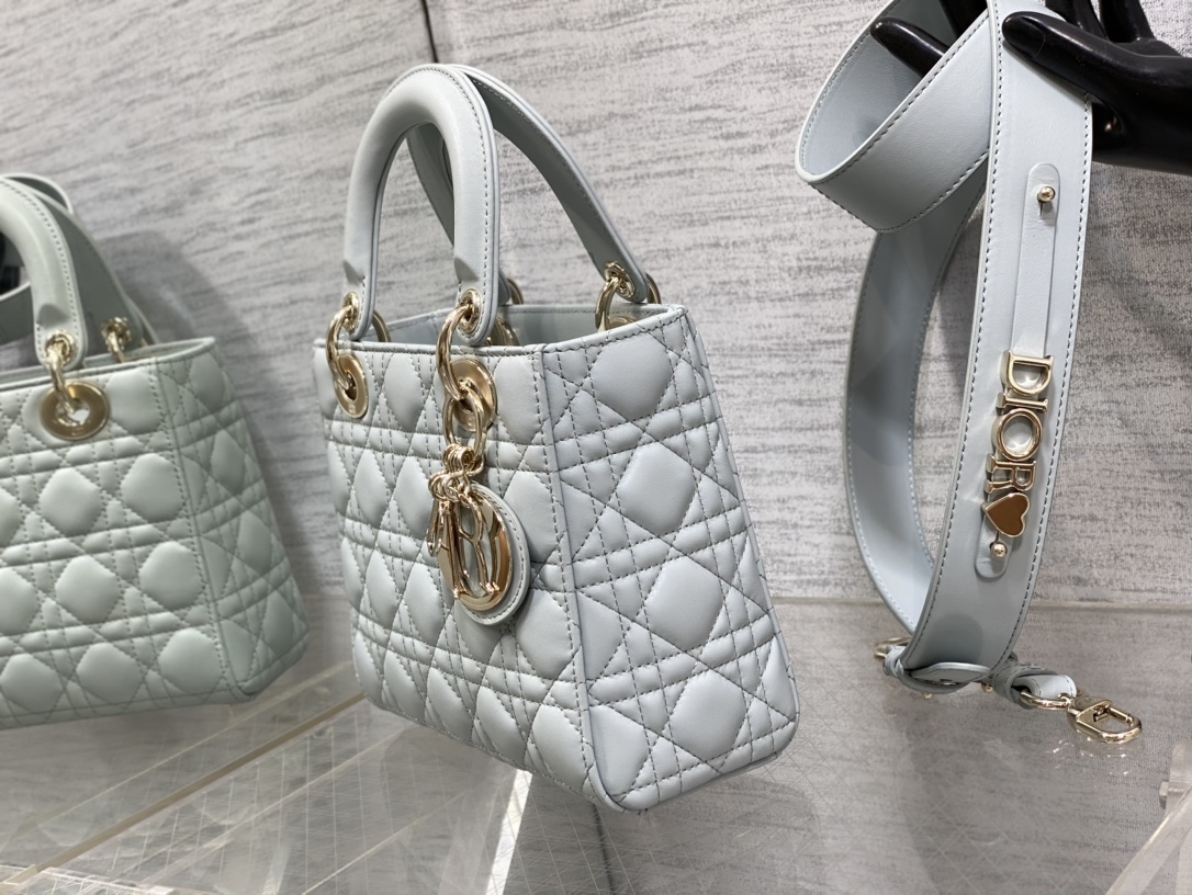 lady D*or bag-gold hardware-20*16.5*8cm