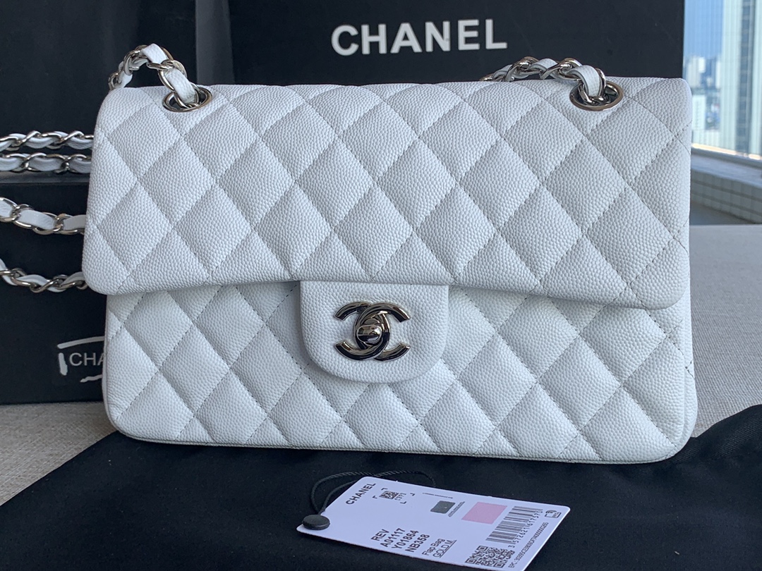 Ch@nel Flap Bag-Caviar-23CM