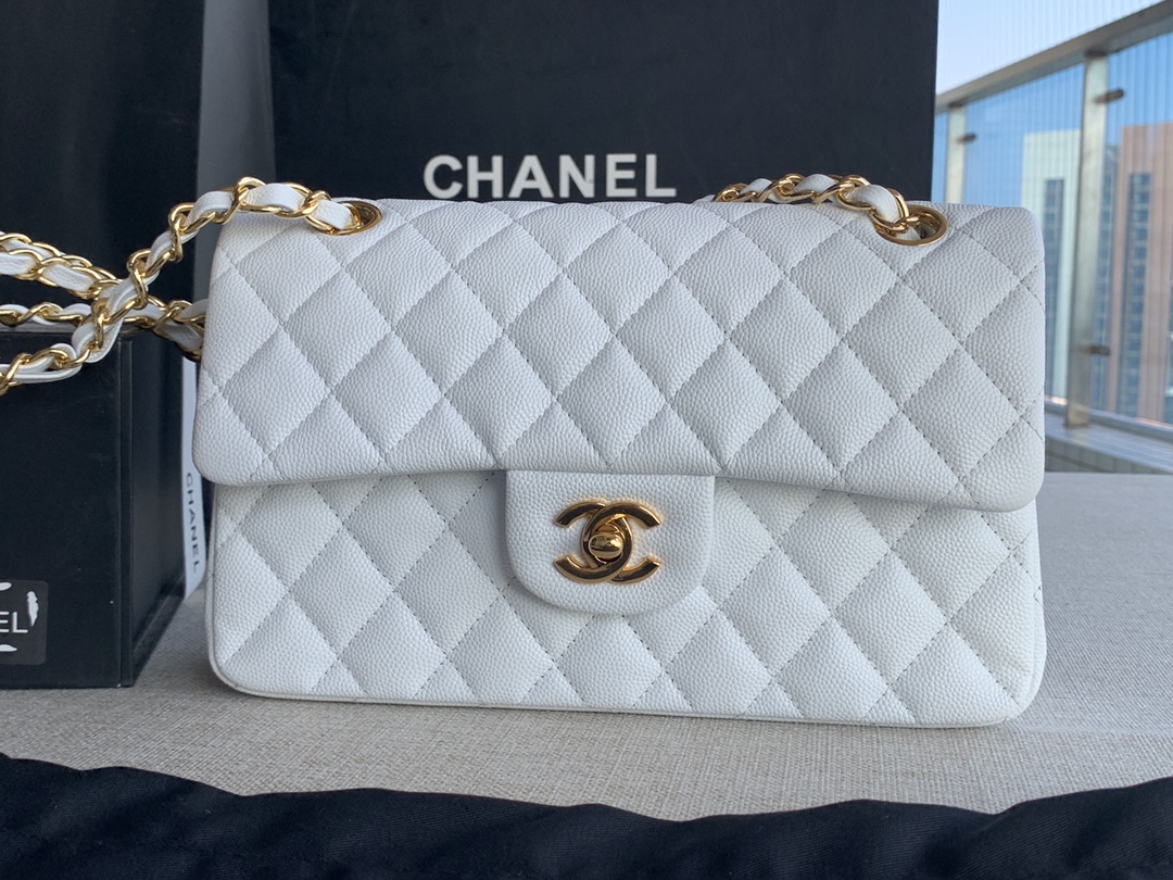 Ch@nel Flap Bag-Caviar-23CM