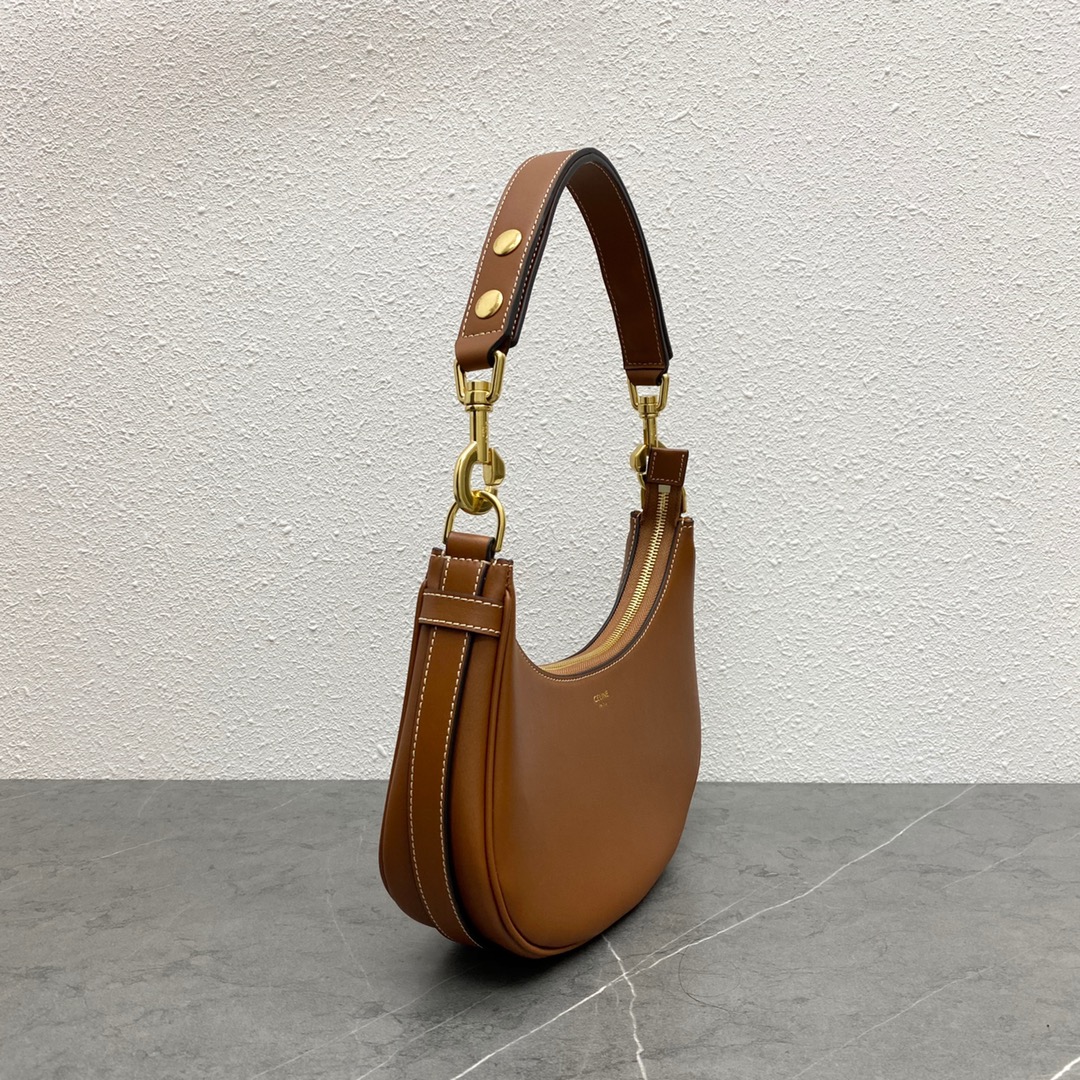 Ce**e brown leather ava hobo-24×13×7cm