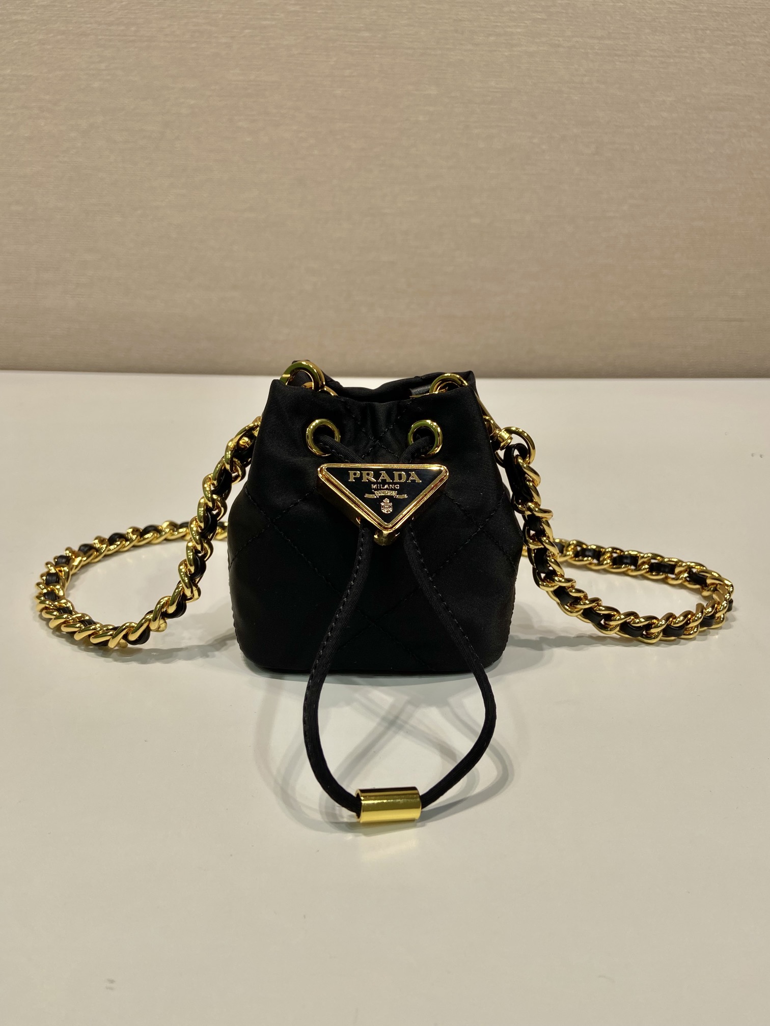 Pra*a sequin bucket 1nr016 bag-10*12*7cm