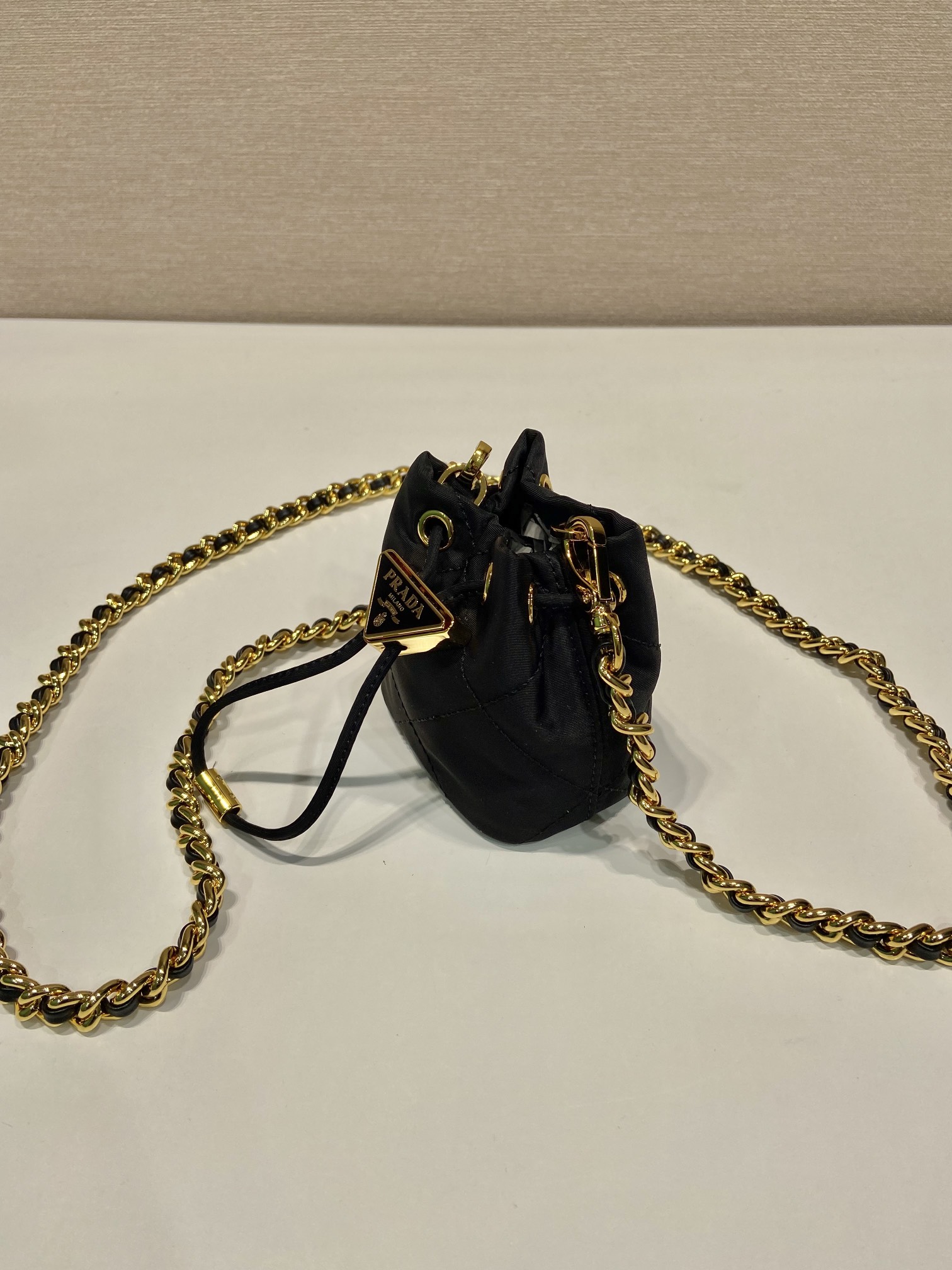 Pra*a sequin bucket 1nr016 bag-10*12*7cm