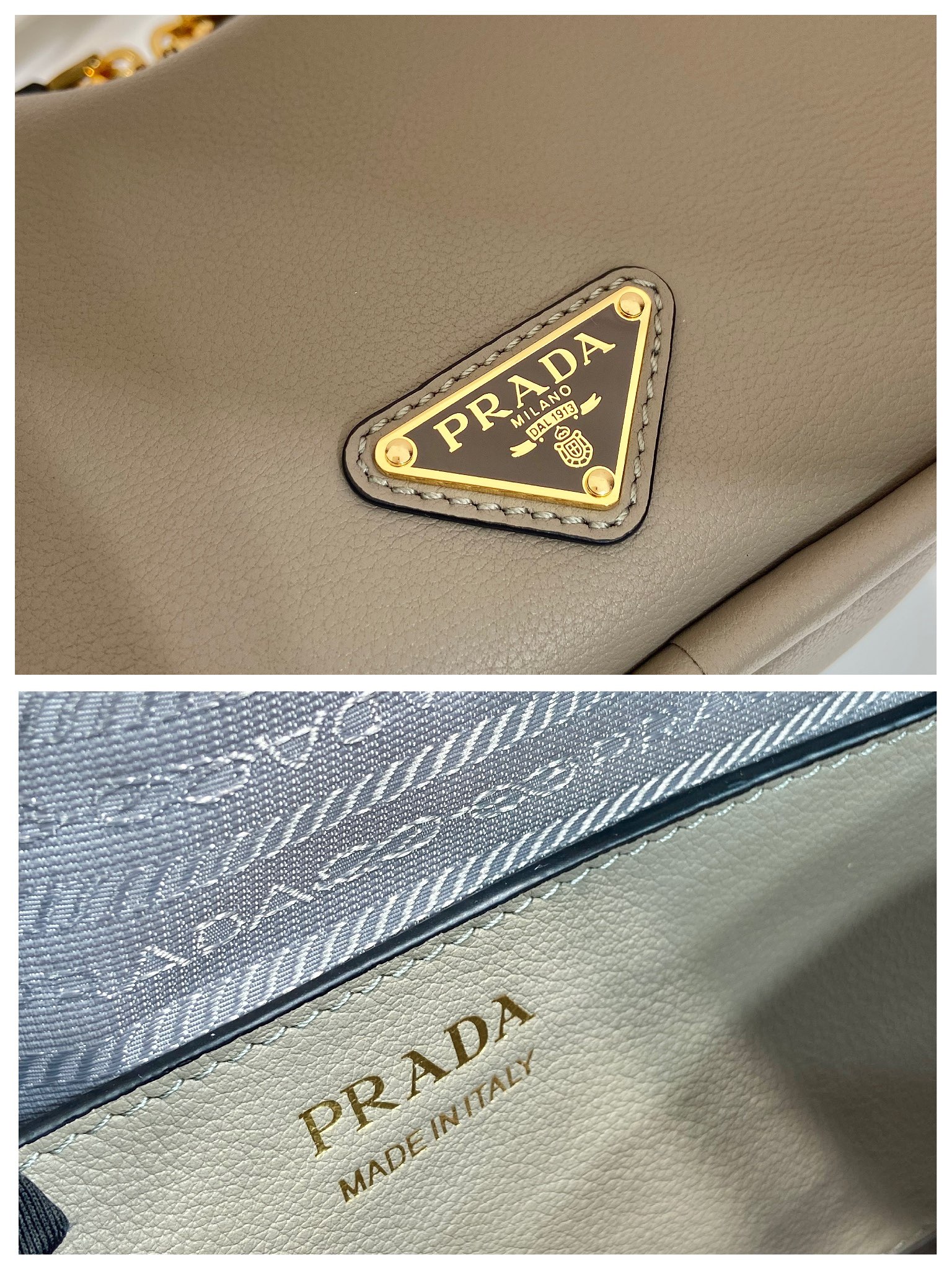 Pra*a women leather handbag -1ba451-25*18*10cm