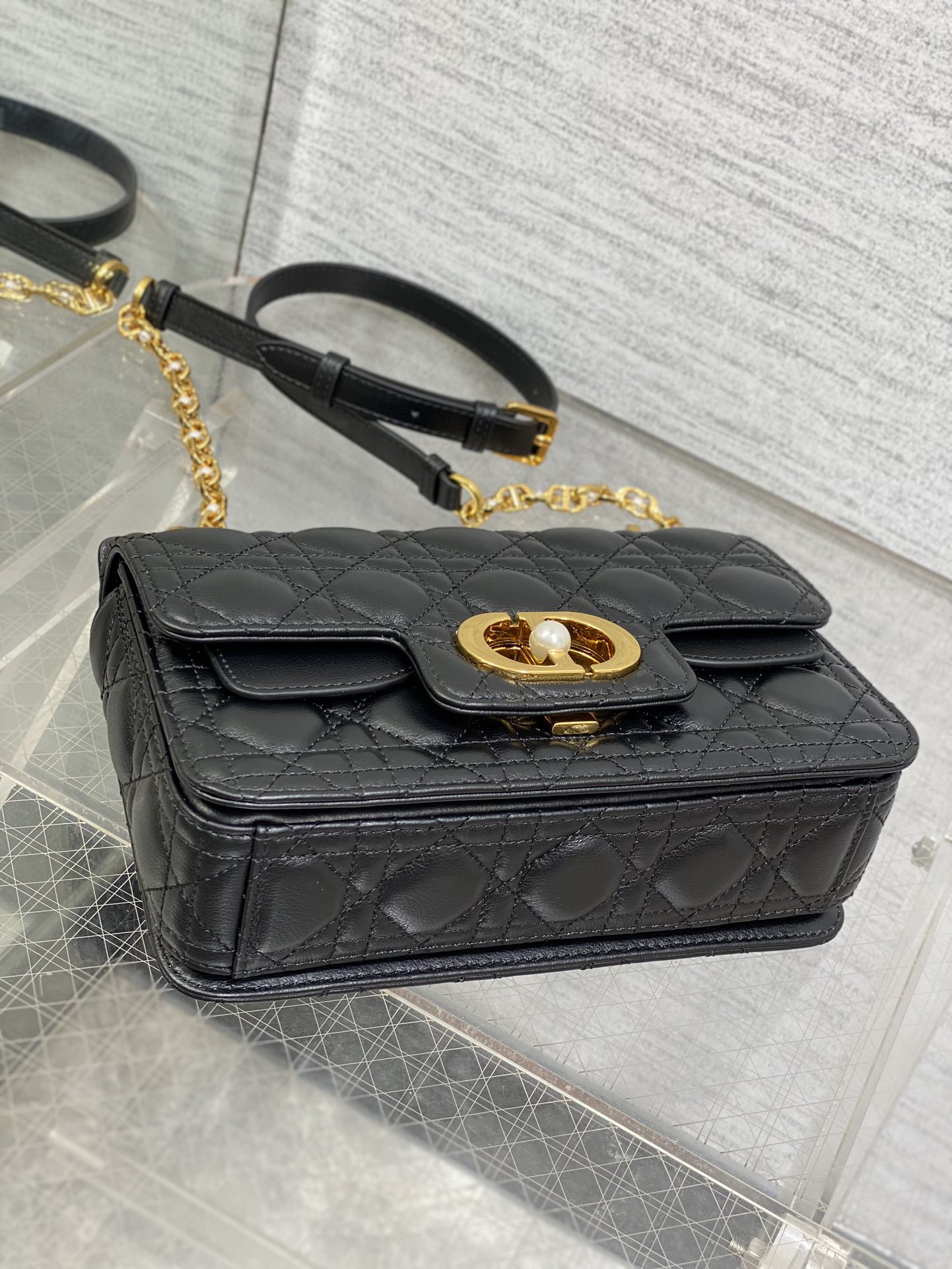 small D*or jolie top handle bag-22*8*14cm