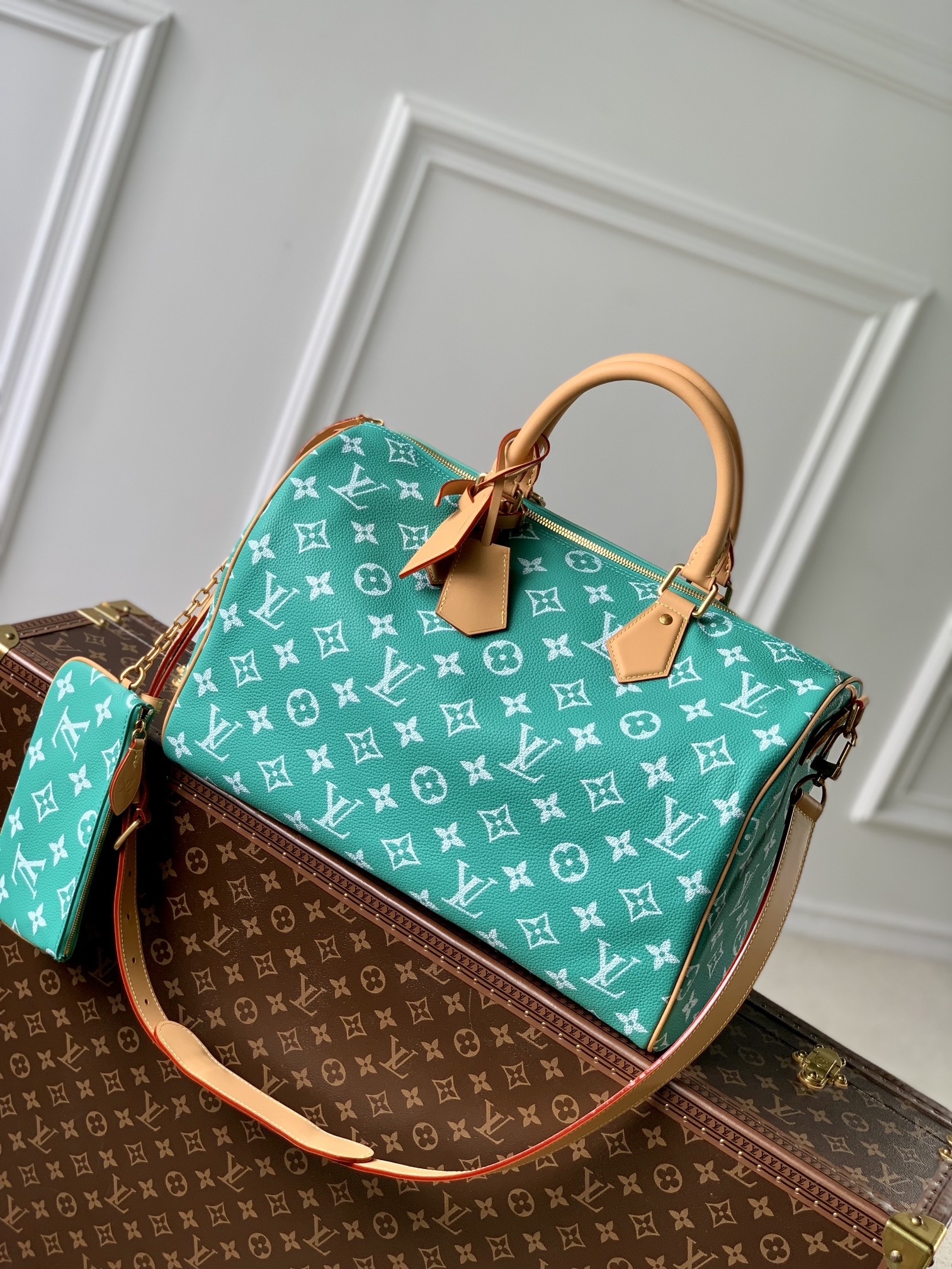 l0*is V*t0n speedy p9 bandoulière 40 monogram leather -40 x 26 x 23cm