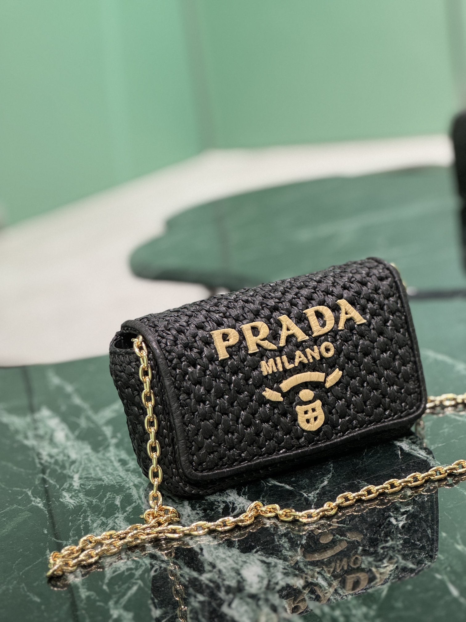 Pra*a woven bag-1bf135-20*13*7cm