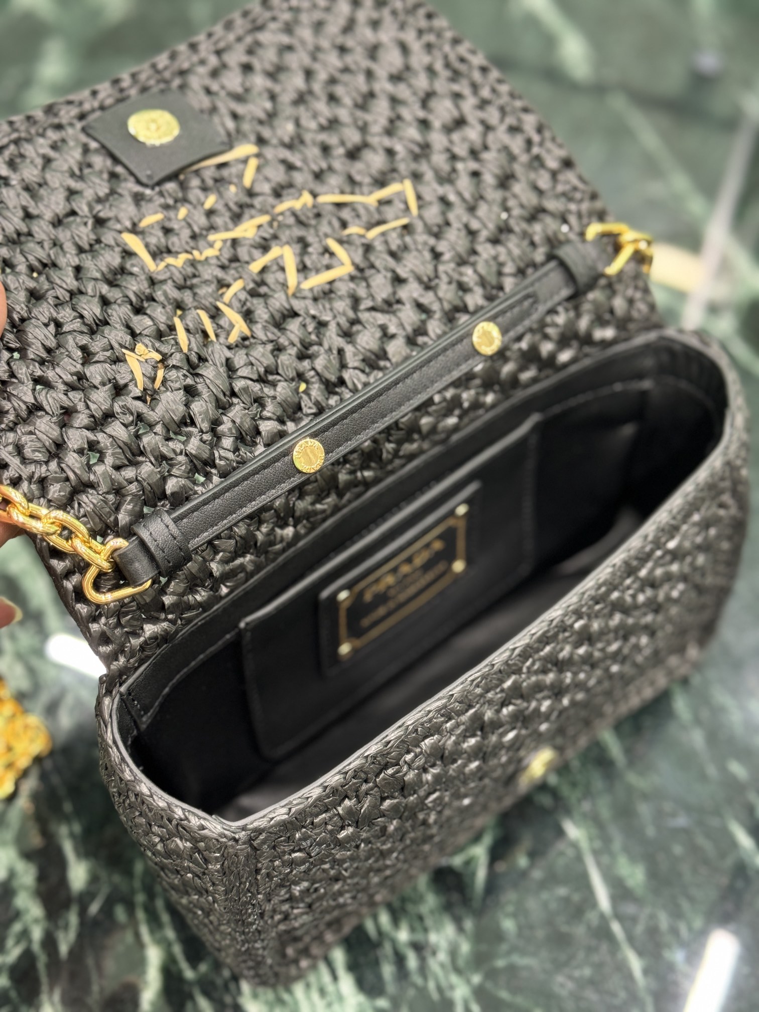 Pra*a woven bag-1bf135-20*13*7cm