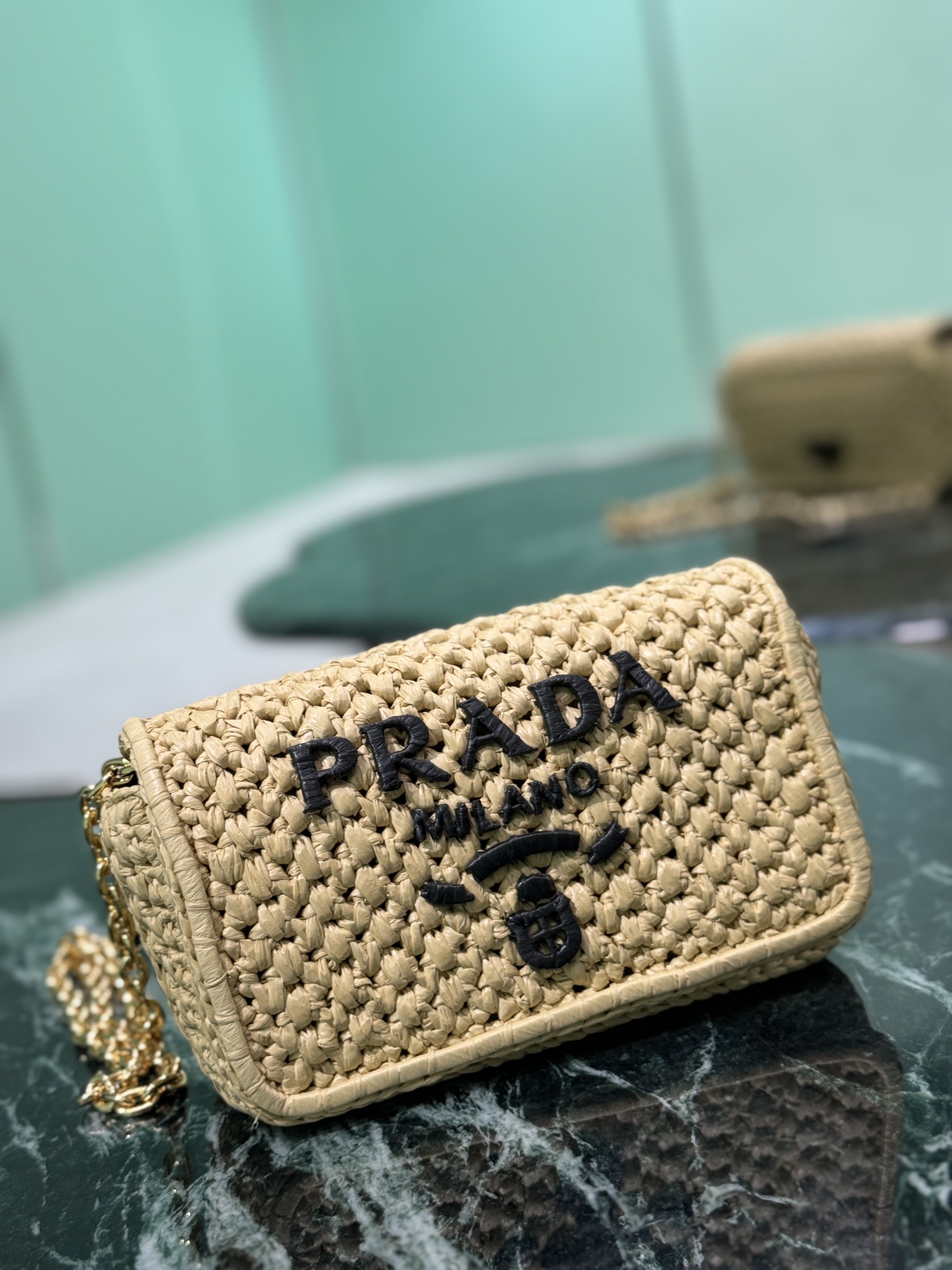 Pra*a woven bag-1bf135-20*13*7cm