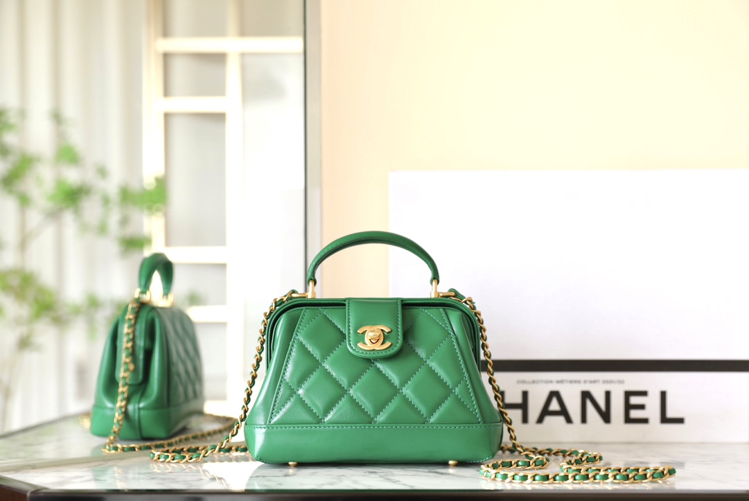 Ch@nel Bag With Top Handle-12*18*7CM