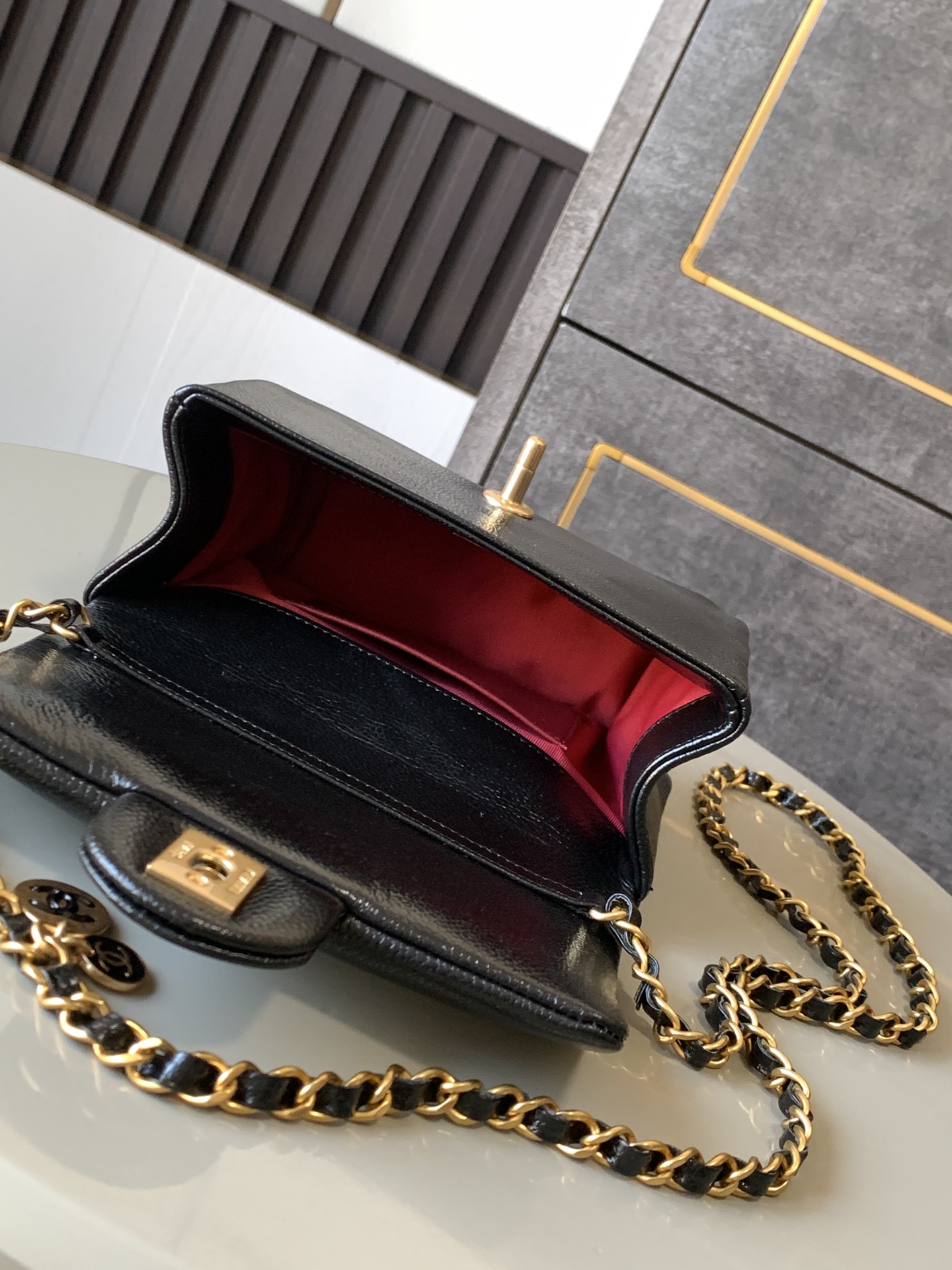 Ch@nel Flap Mini Bag-13 x 17.5 x 6CM