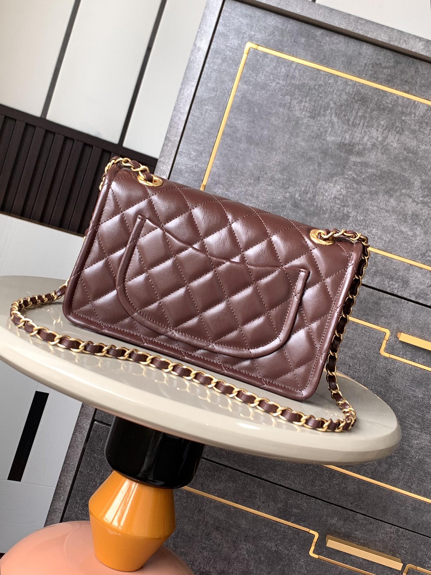 Ch@nel Flap Bag- 15.5X 24.5 X 7CM