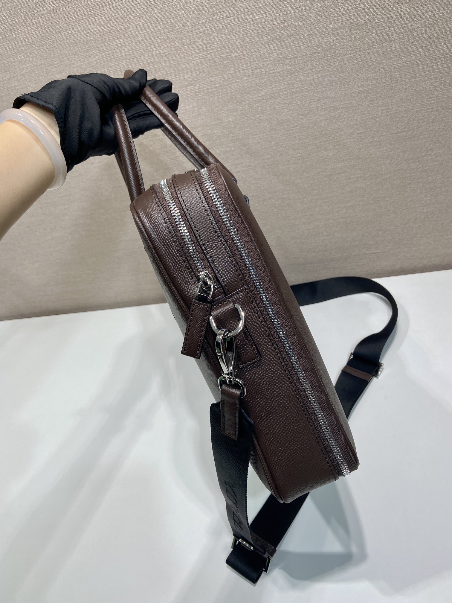 Pra*a | saffiano leather work bag-2ve022-36*28*6.5cm