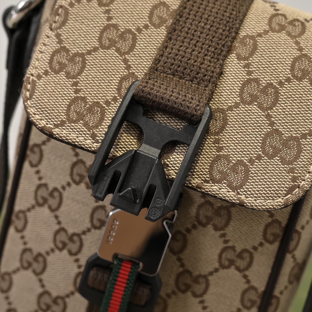Mini GG Shoulder Bag in Beige And Ebony GG Bag-13*20*5.5CM