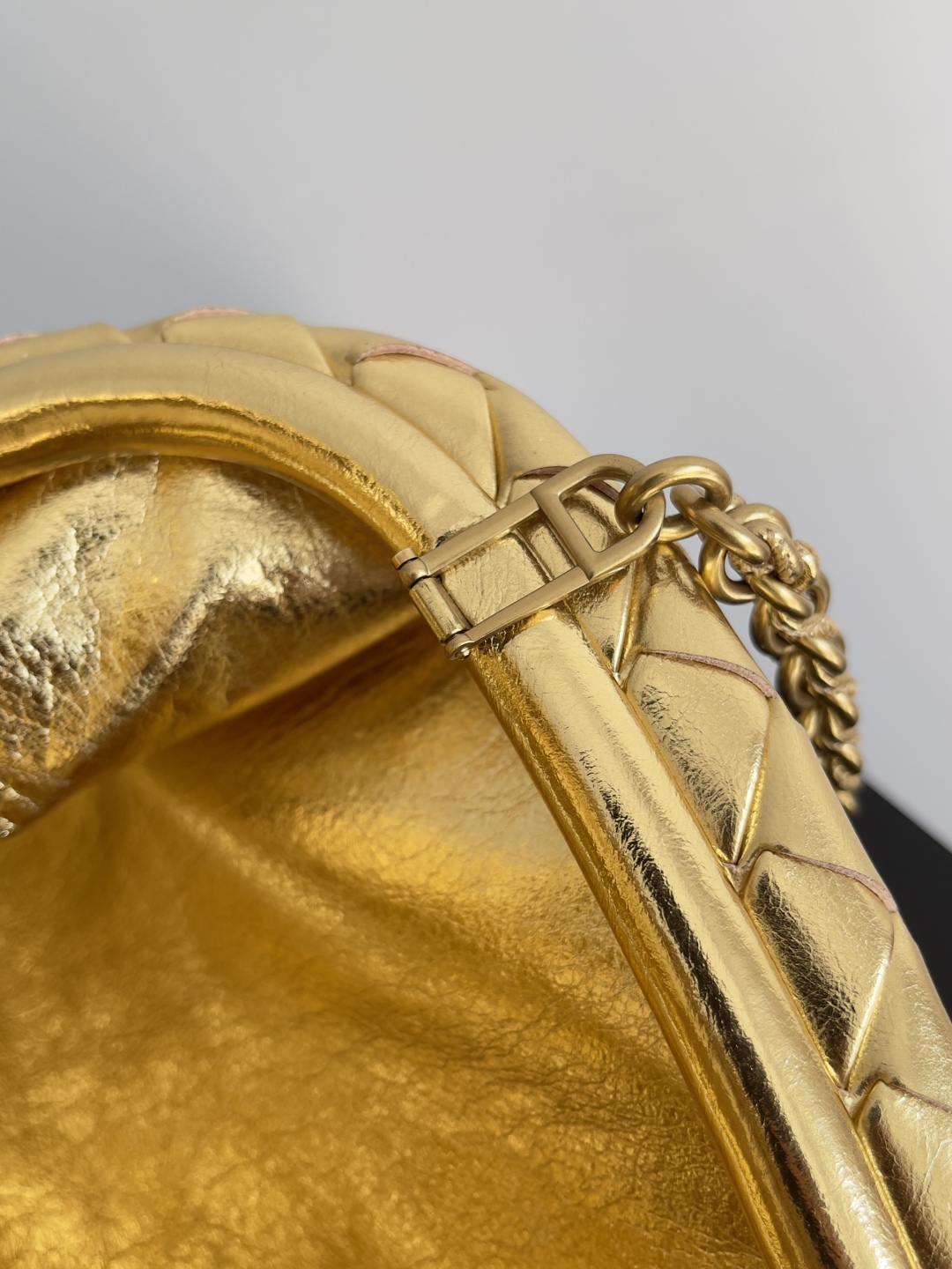 b0tt*ga Ven*ta lauren 1980 teen leather clutch-31.5*16.5*11cm