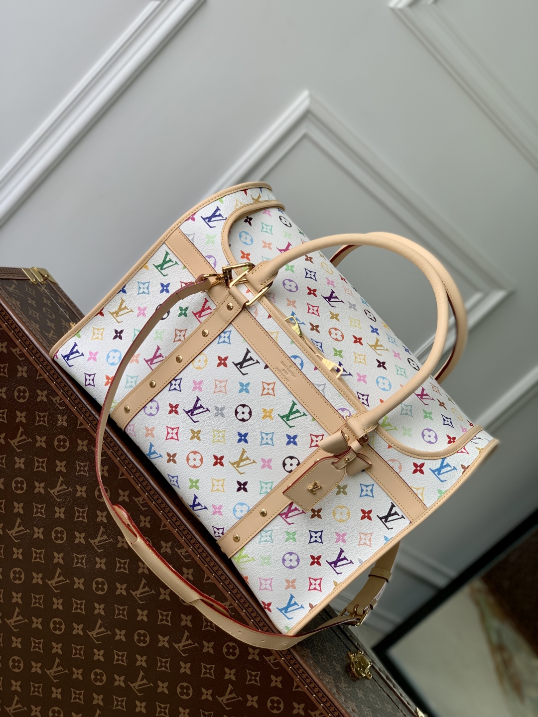 LV x TM Dog Bag Other Monogram Canvas-M13741-32 x 23 x 44CM