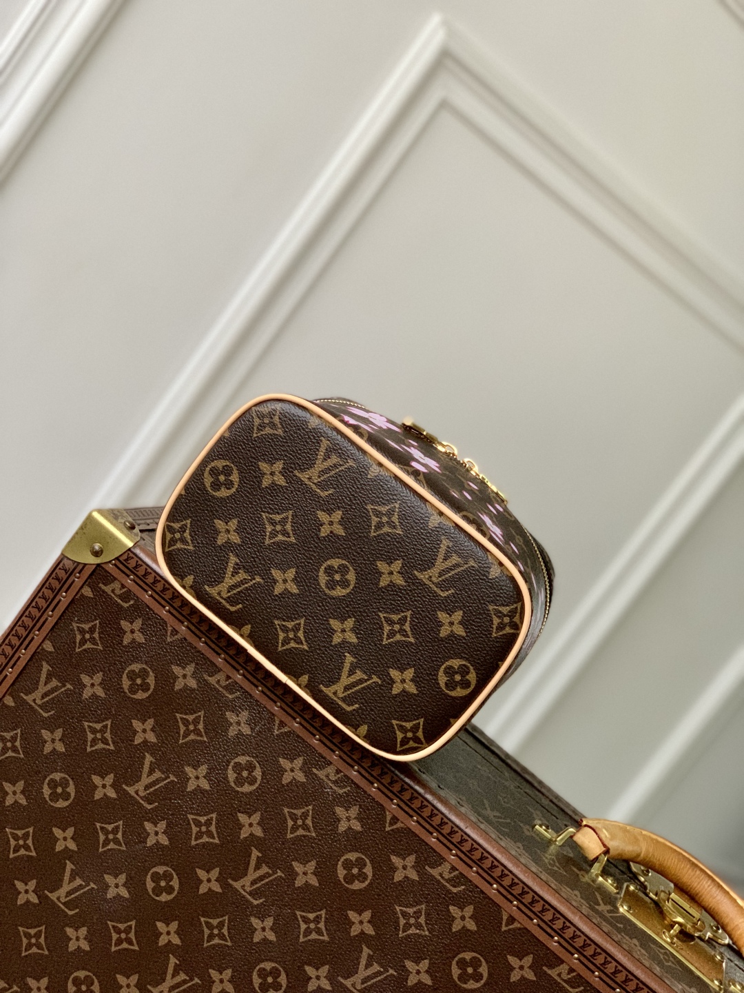 l0vis Vvtt0n x takashi murakami nice mini sakura brown-13.5*12*20cm