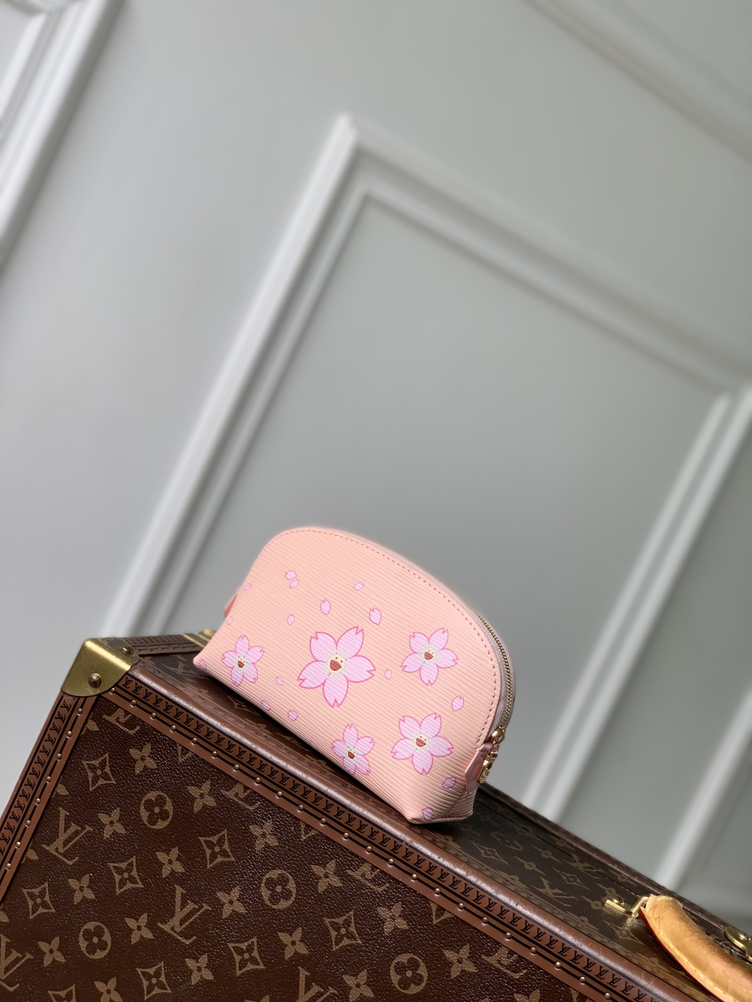 LV x TM Cosmetic Pouch PM Epi Leather -12 x 6 x 19CM