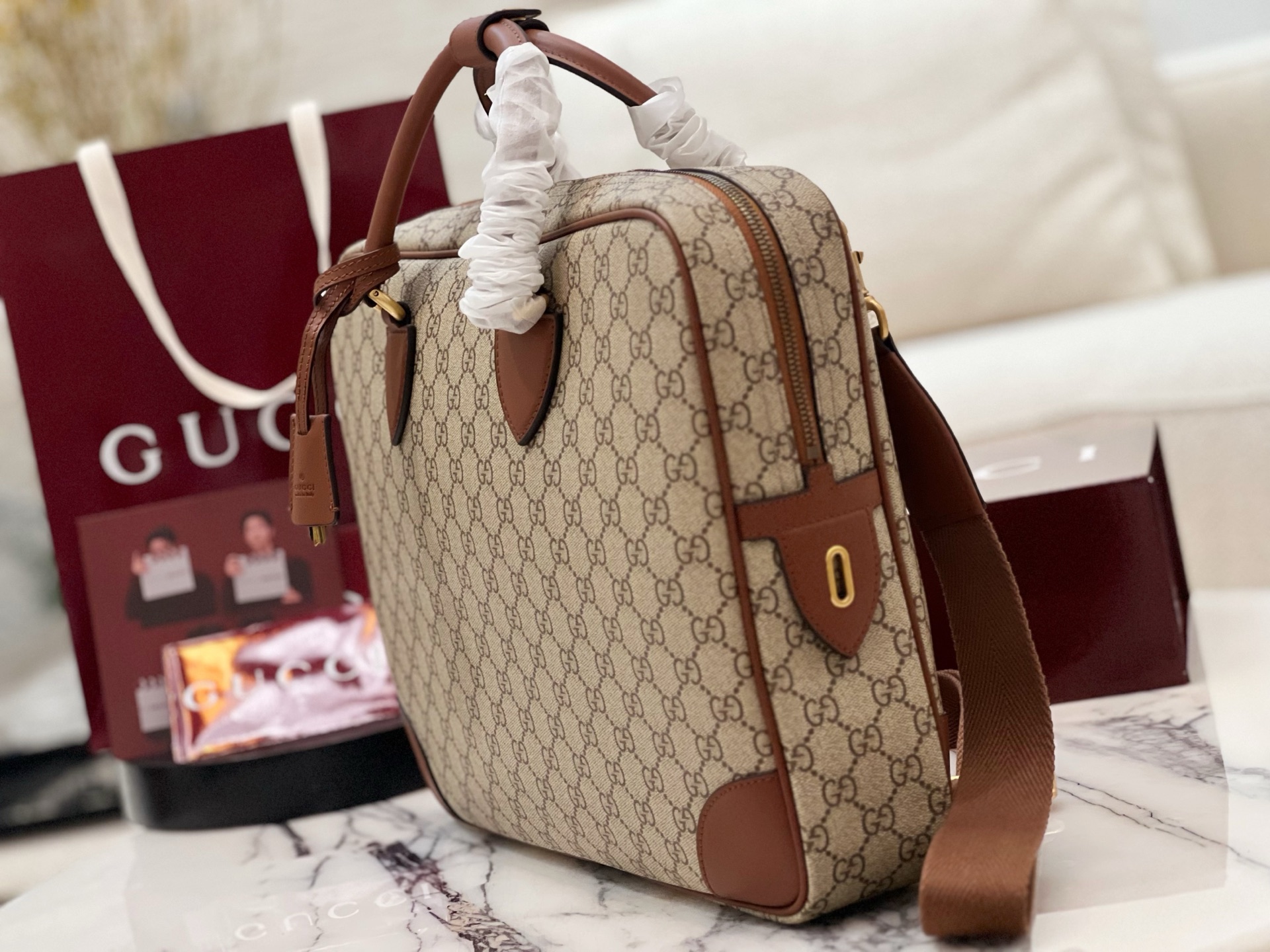 Gvc*1 gg emblem medium briefcase-40*30*6cm