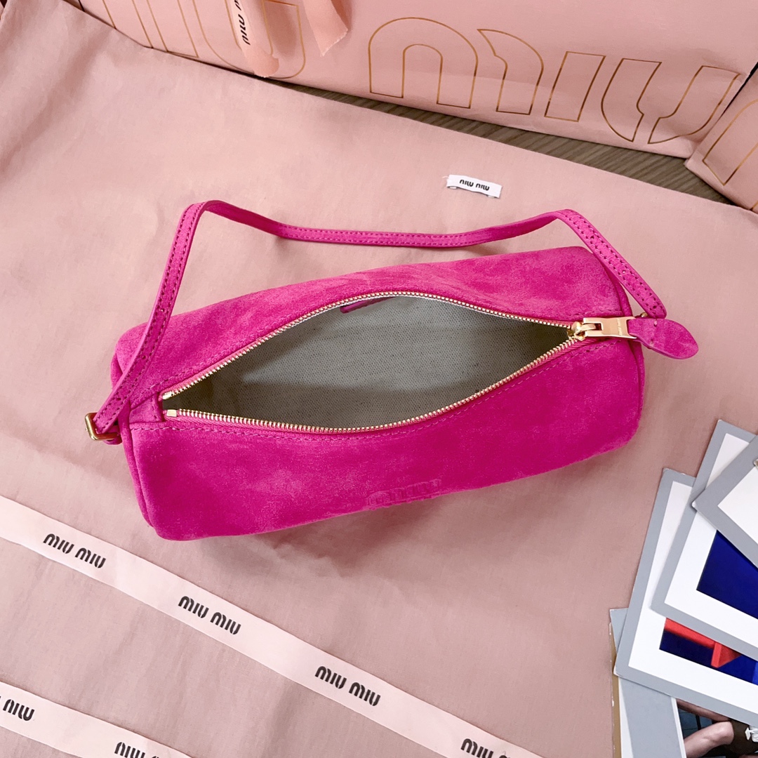 M1um1u suede pouch-22 x 9 x 9cm