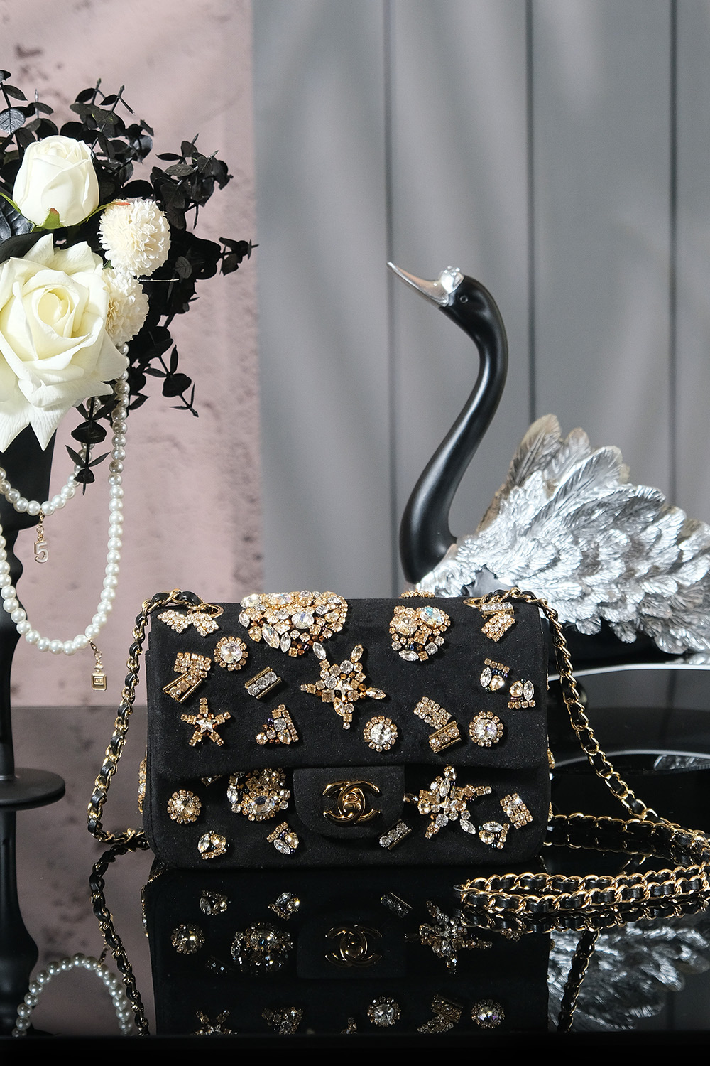 Ch@nel Flap Bag-13*20*7CM