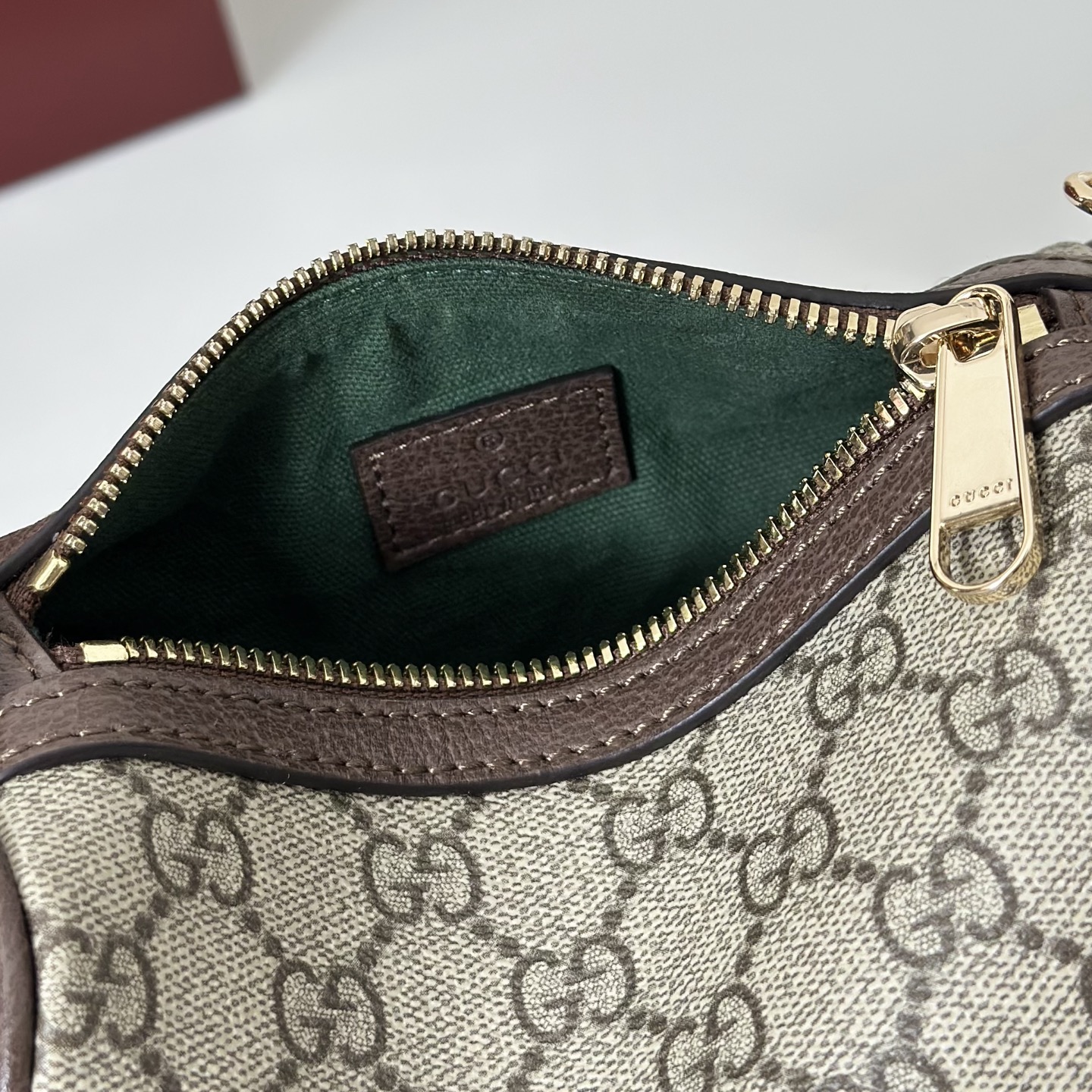 Gvc*1 ophidia mini bag in beige and brown gg fbric-16*10*8cm