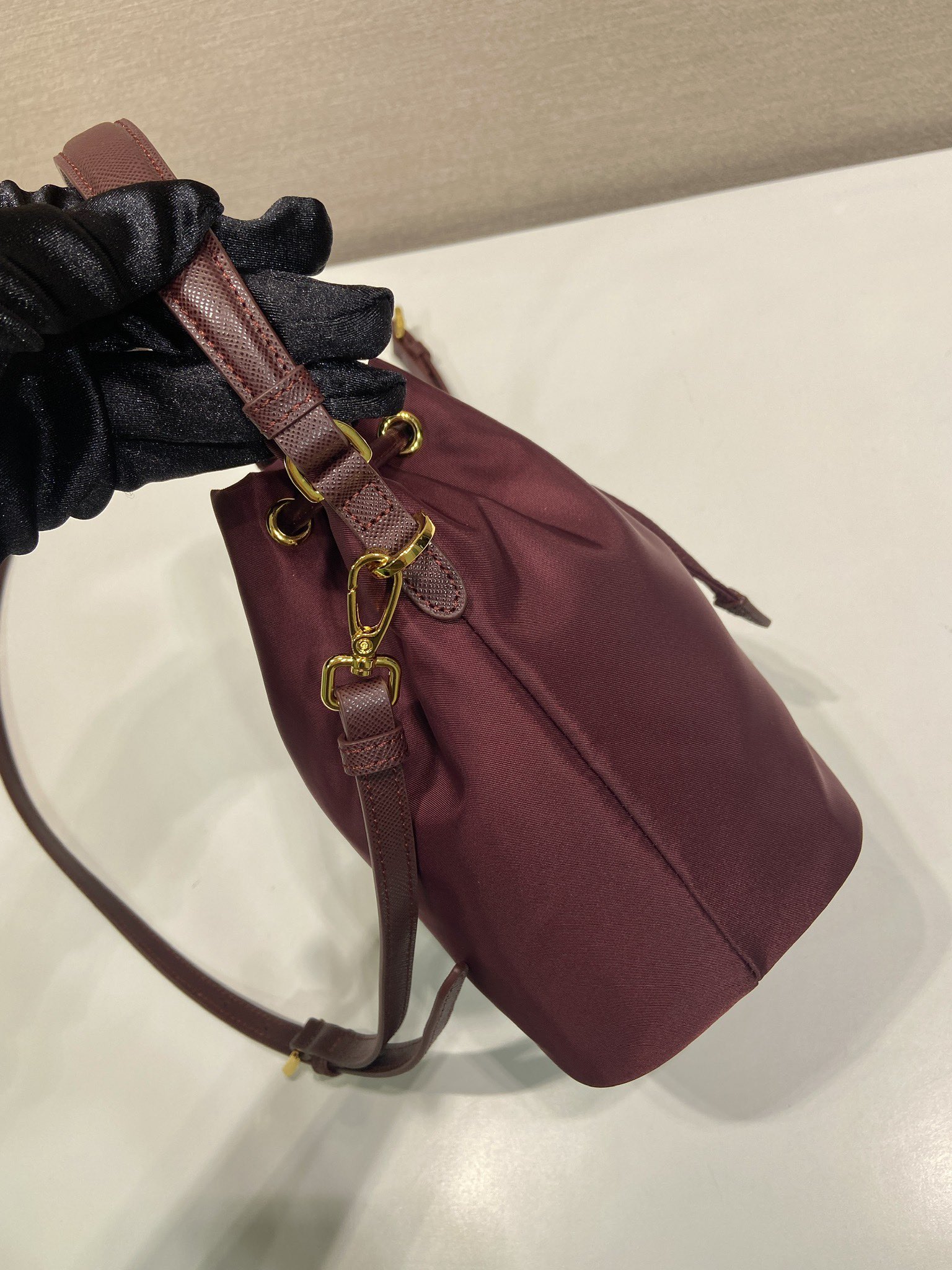 Pra*a 1be067 bucket bag-15.5*19.5*10cm
