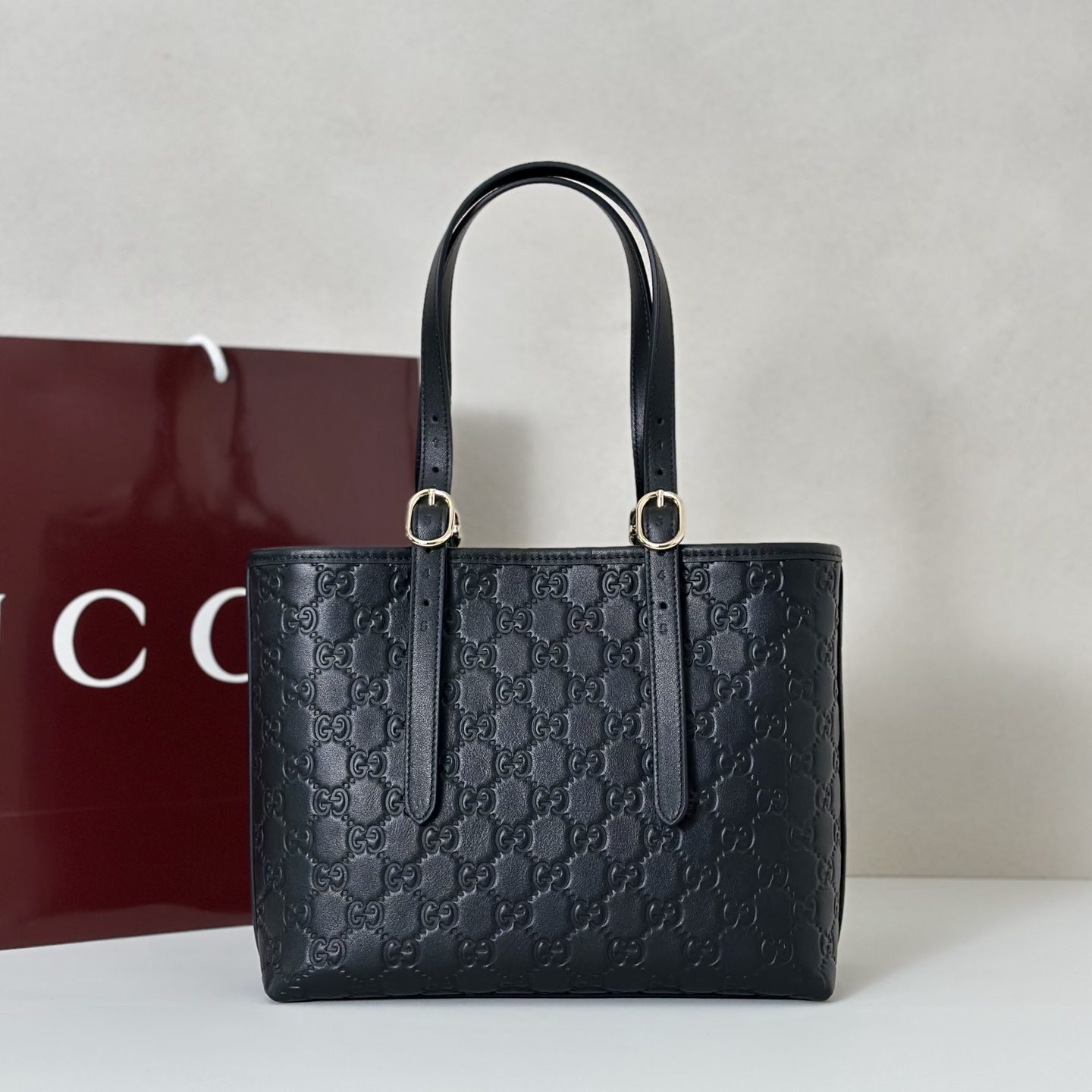 Guc-ci GG Emblem Tote Bag-25*20*10CM