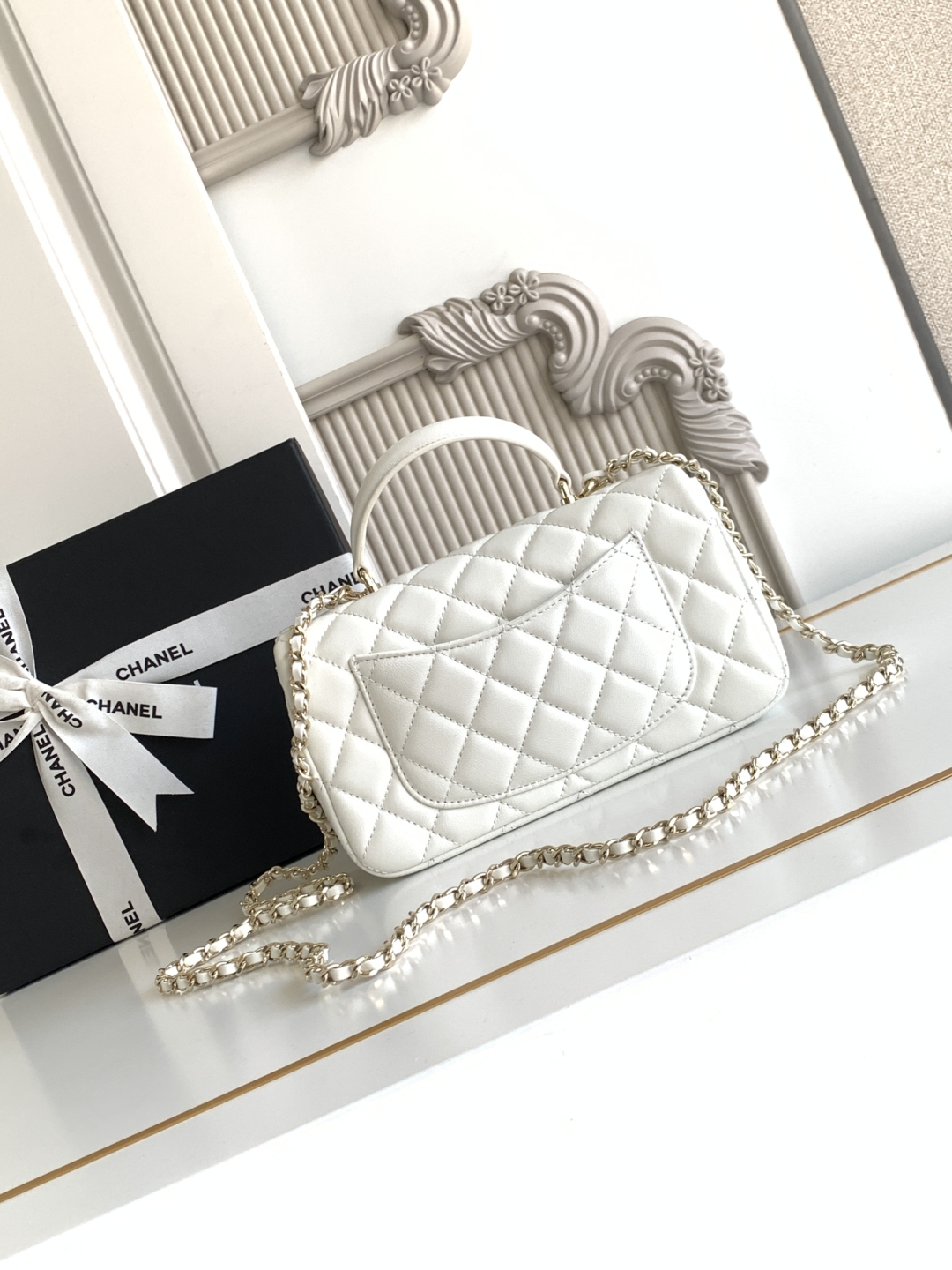 Ch@nel Flap Bag Mini CF handle -20x12x6cm