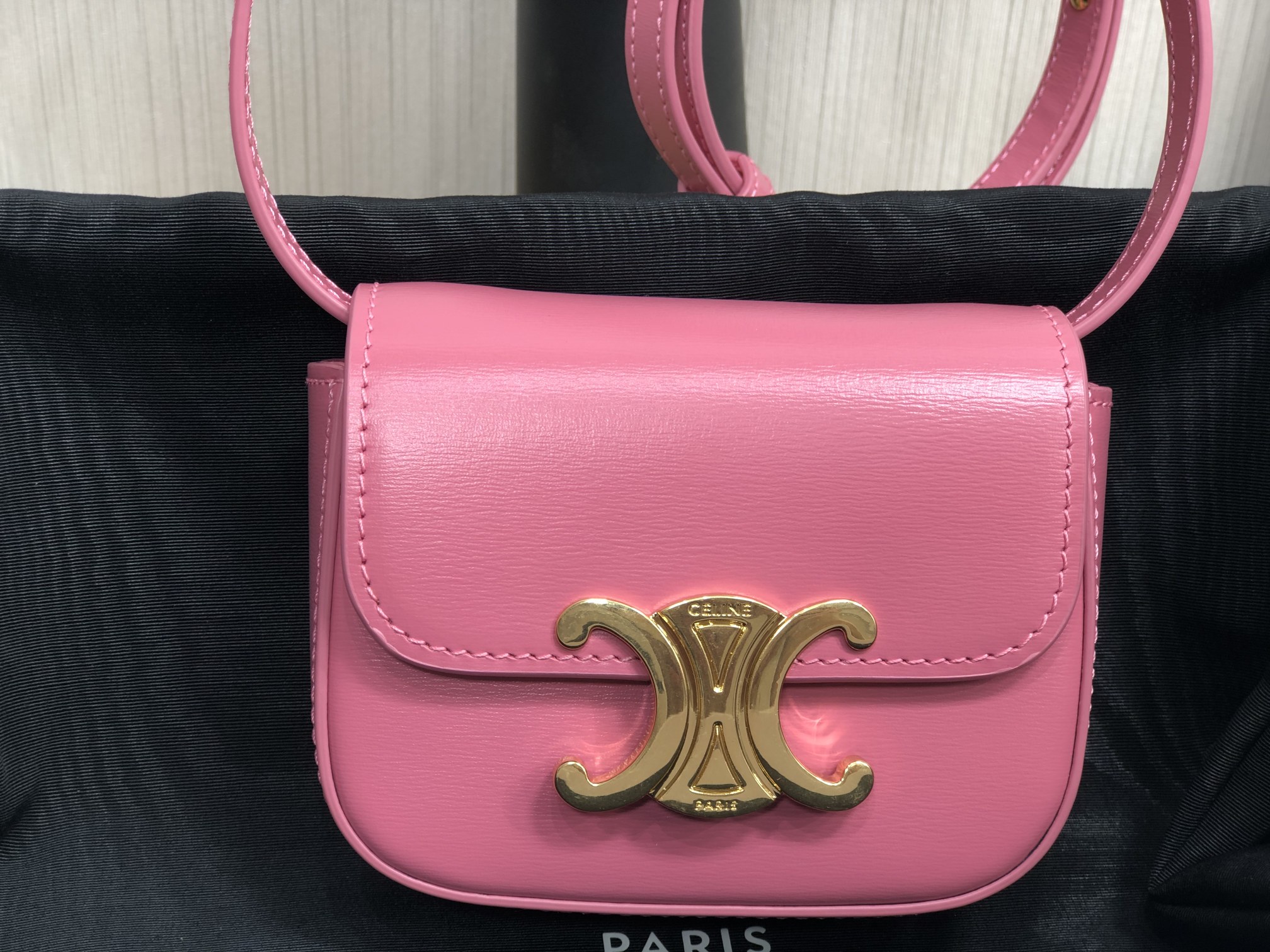 Ce**e triomphe shoulder bag-11*8*4cm